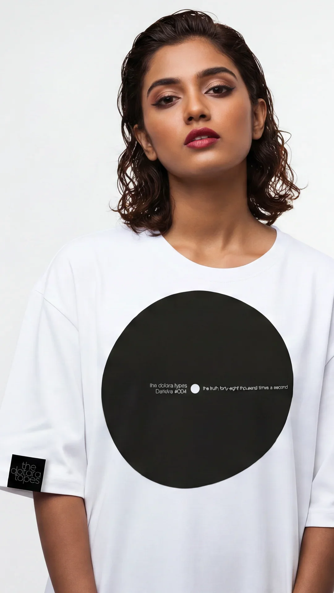 SPINDLE TEE 
Big, bold and oversized, coming soon to your DJ Decks too