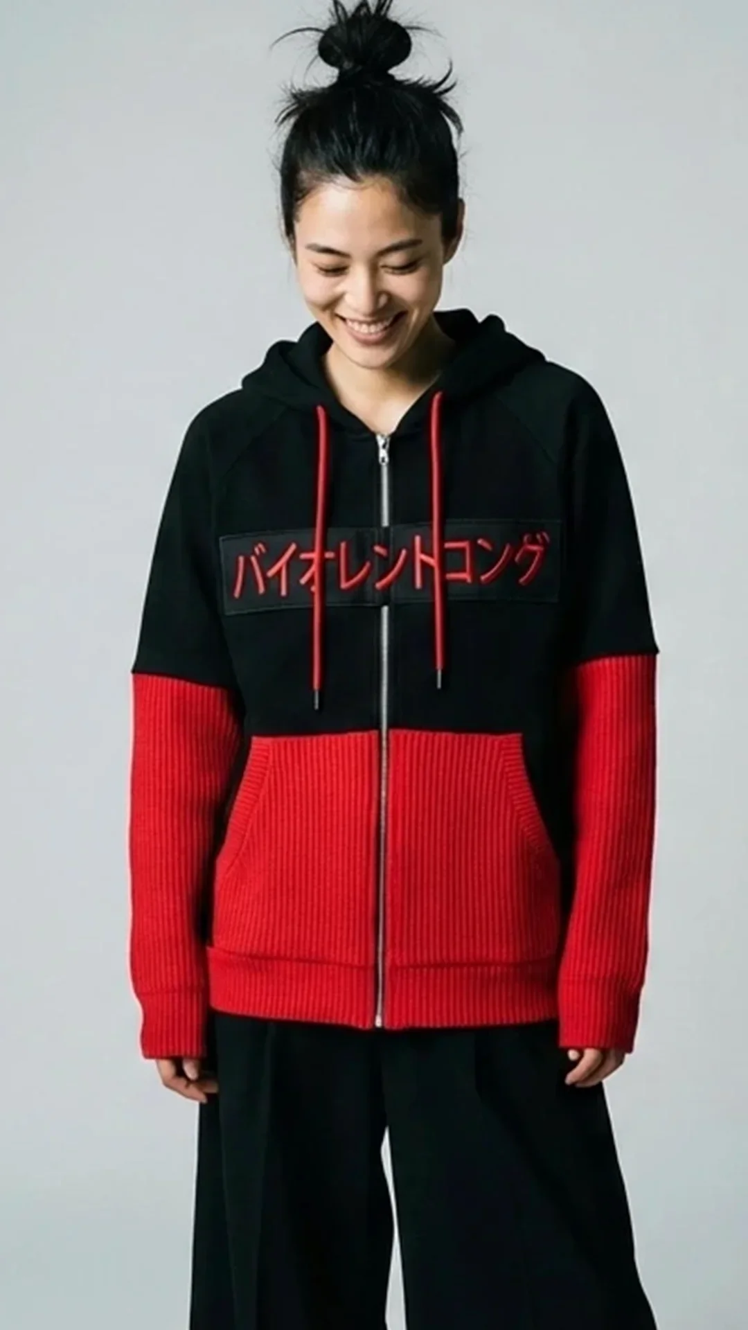 VIOLENT KONG
Mixed material hoody for Kongu label