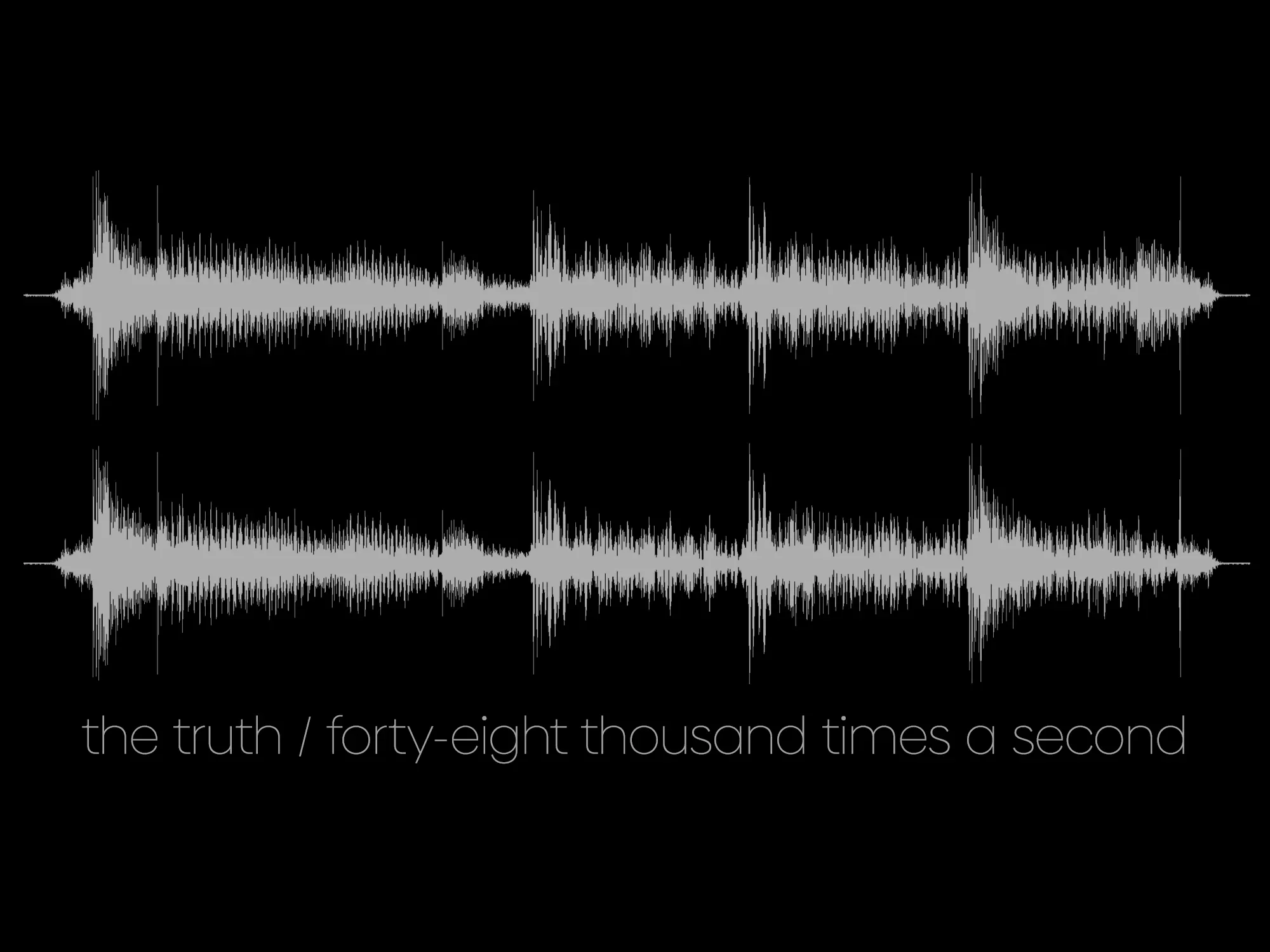 The waveform, taken from Lillit's debut single The Great Collideher