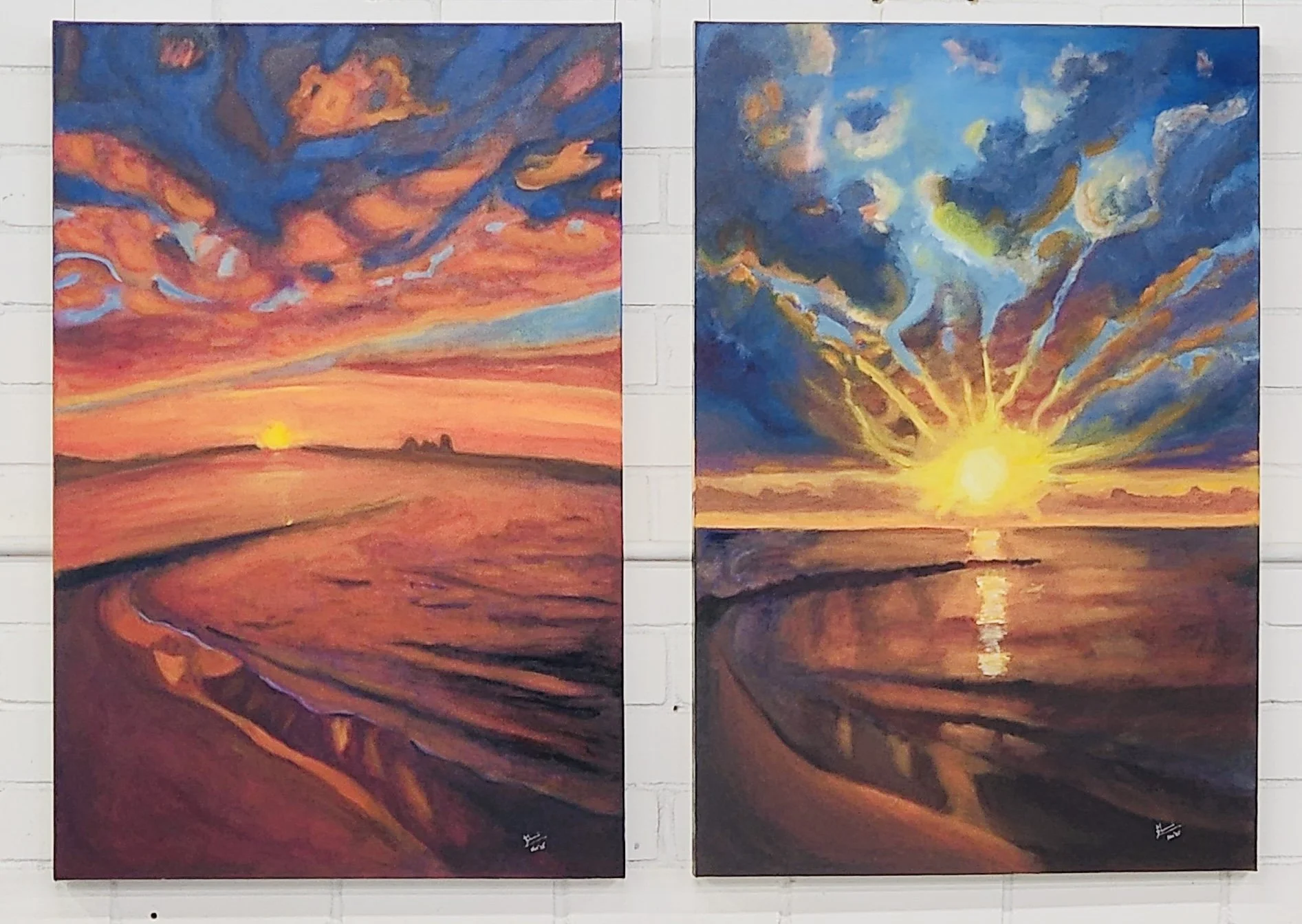 Oil on Canvas
No. of Pieces: 2
Size of Canvas: 24″ x 36″ ; 24″ x 36″
