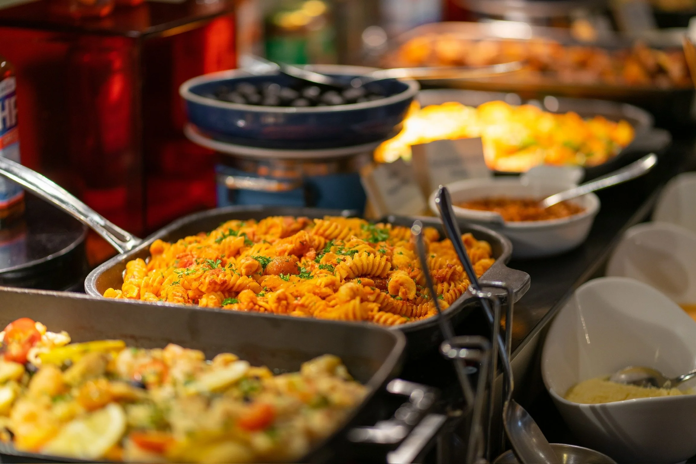 images of a variety of dishes and catering displays
