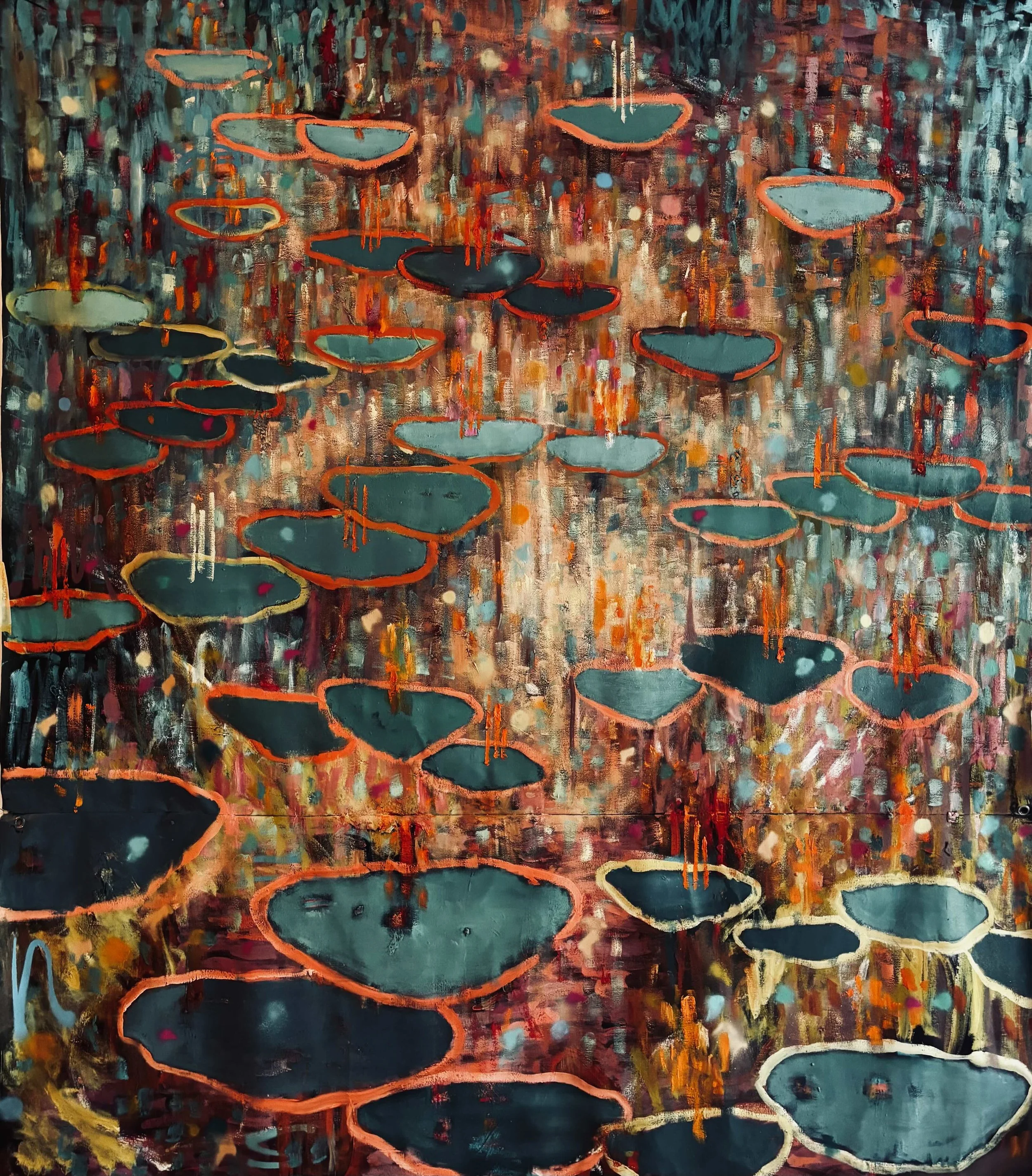 Nymphé #09. Oil on Canvas 194x223 Cm (76,4x87,7in)