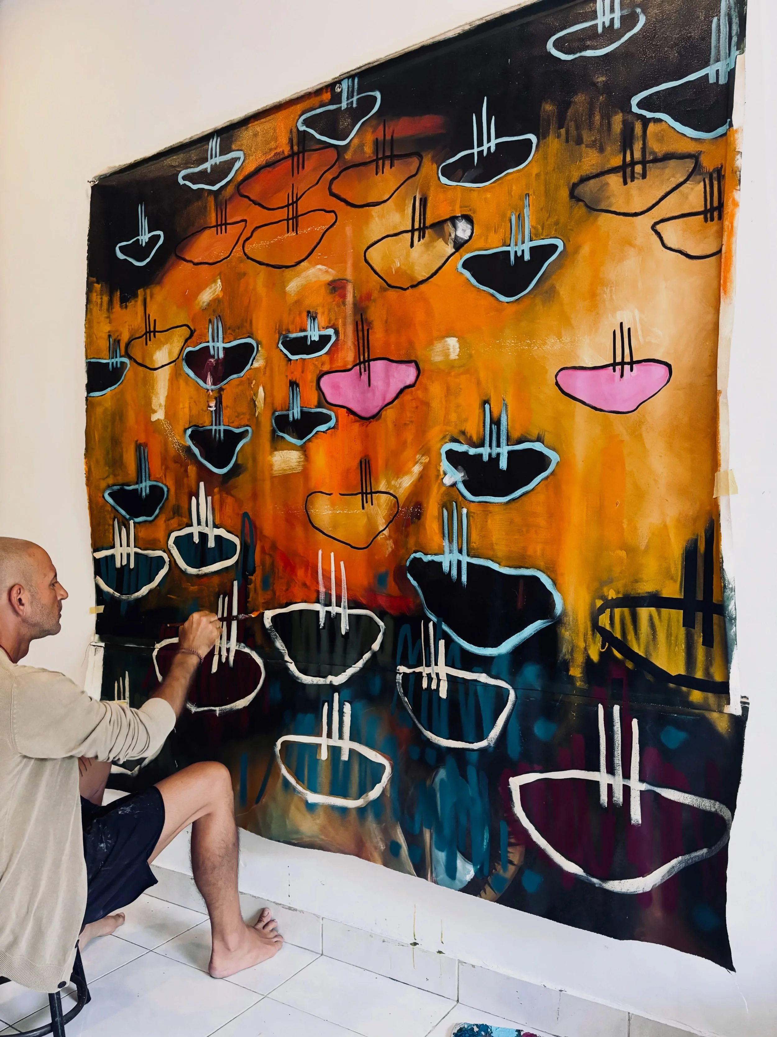 I could name this new series Insomnia&mdash;not because the art shows it directly, but because these paintings survived it. They are the receipt of a time when sleep was a bare minimum. Honestly, I grew to love the long nights when the world shut dow