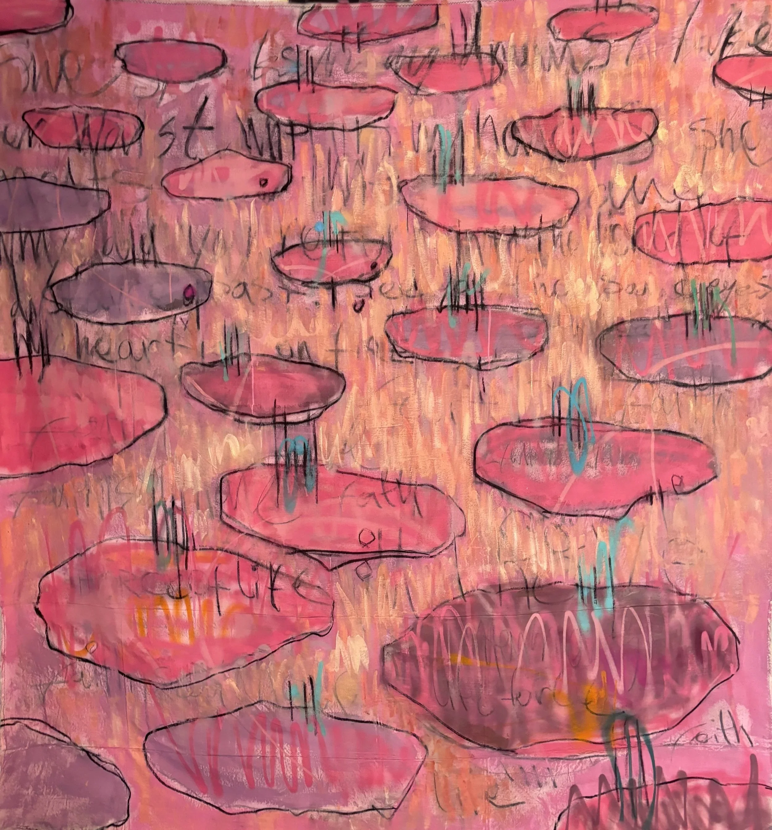 Nymphé #02 Oil On Canvas 210x210 Cm (82,6x82,6in)