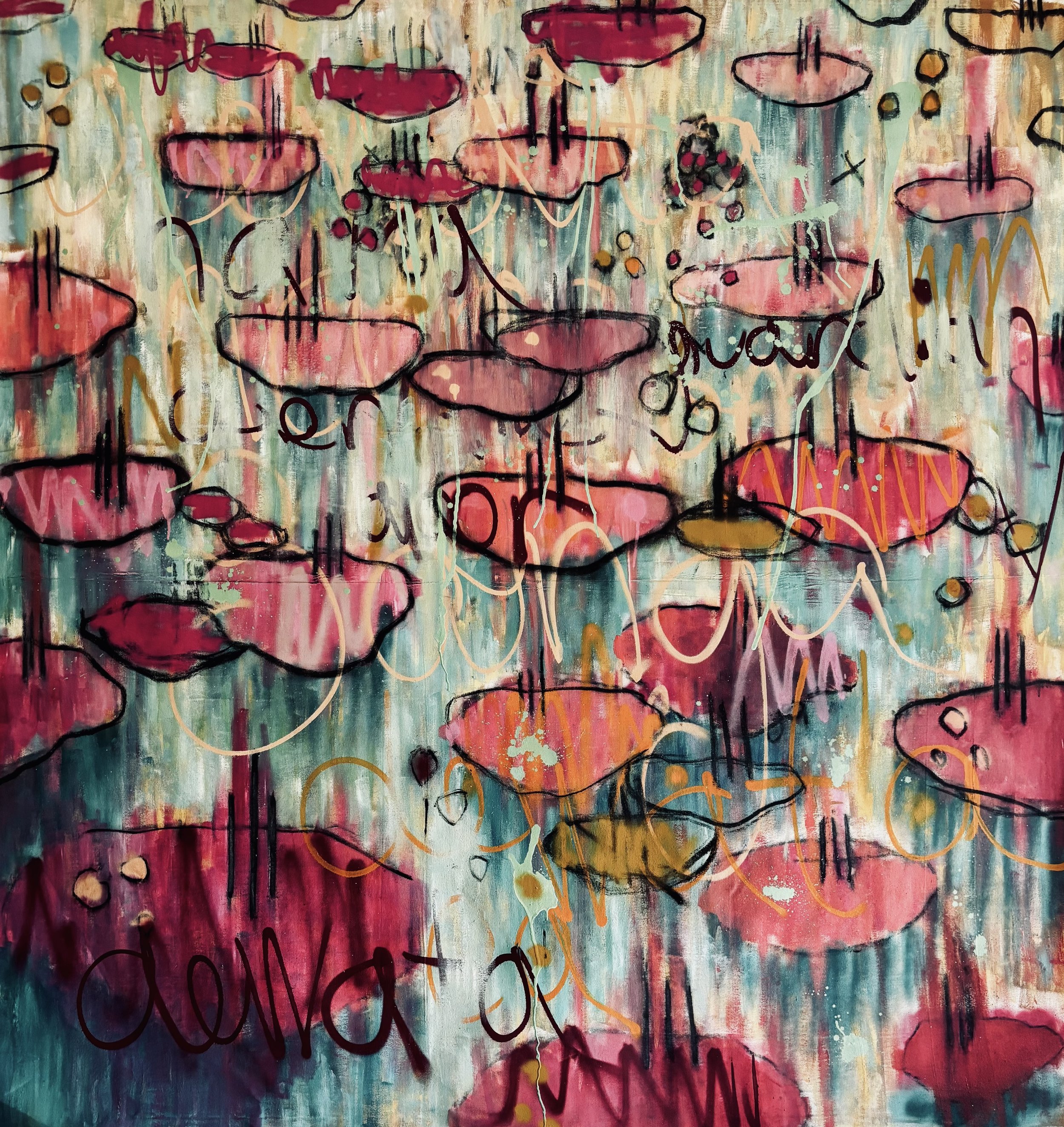 Nymphé 5 Oil On Canvas 205x205 Cm (80,7x80,7in)