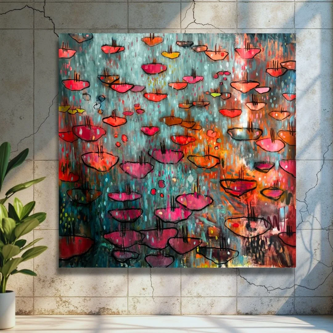 The Garden of Lilies 210x210 cm (82,6x82,6in)
oil on canvas