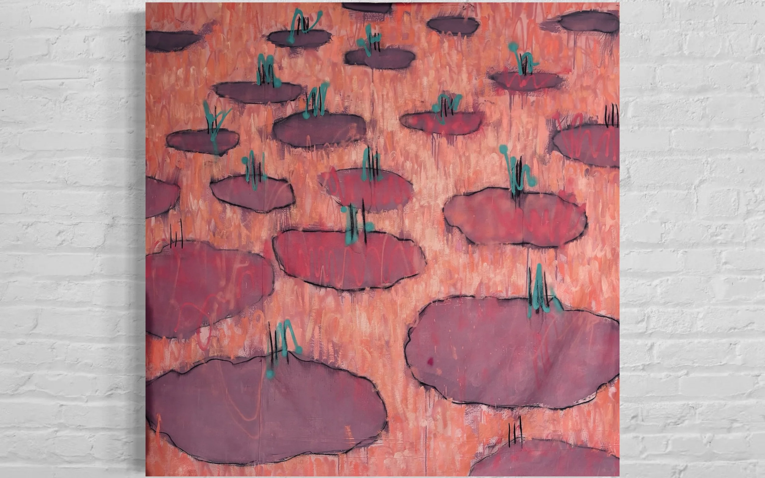 Nymphé 3 Oil On Canvas 210x210 Cm (82,6x82,6in)  SOLD