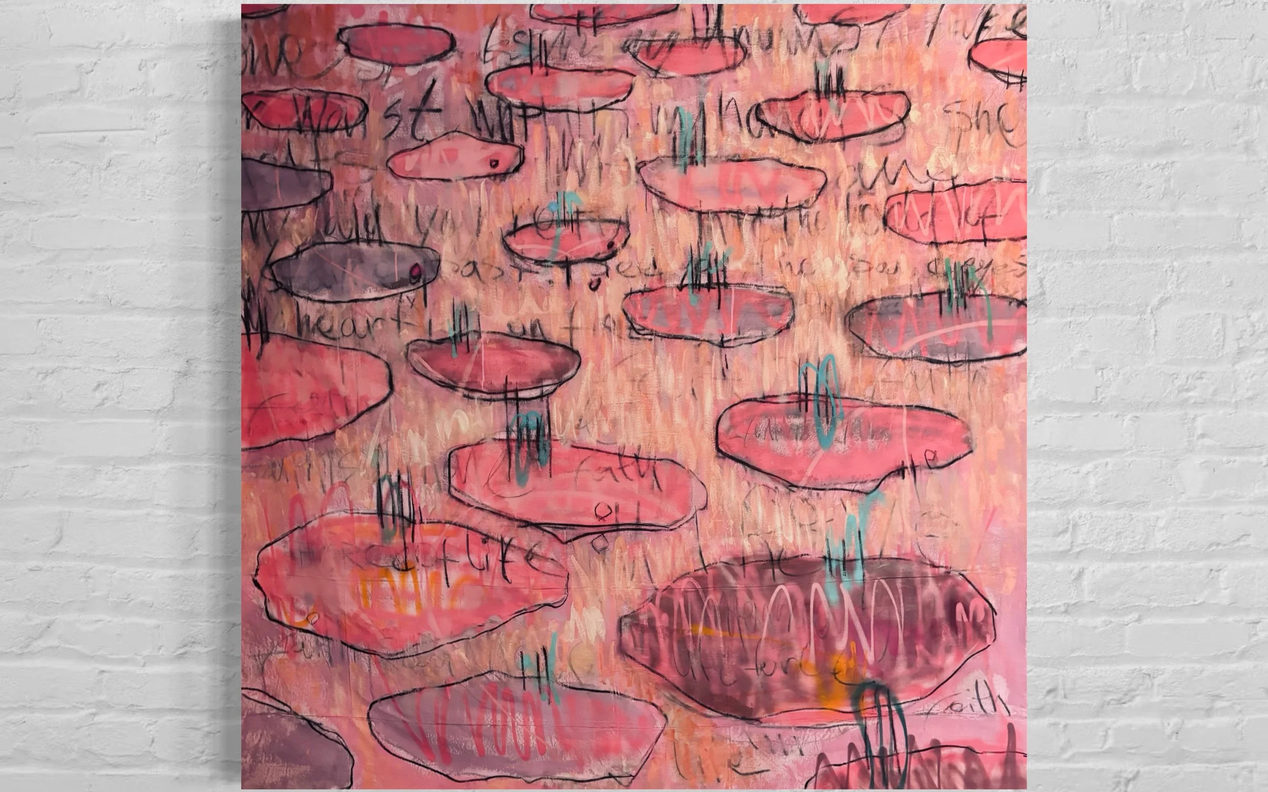 Nymphé 2 Oil On Canvas 210x210 Cm (82,6x82,6in)