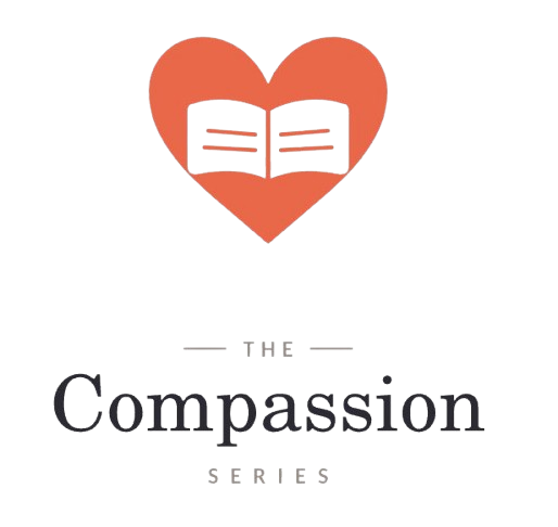 Logo featuring a heart with an open book inside, and the text "The Compassion Series" below.
