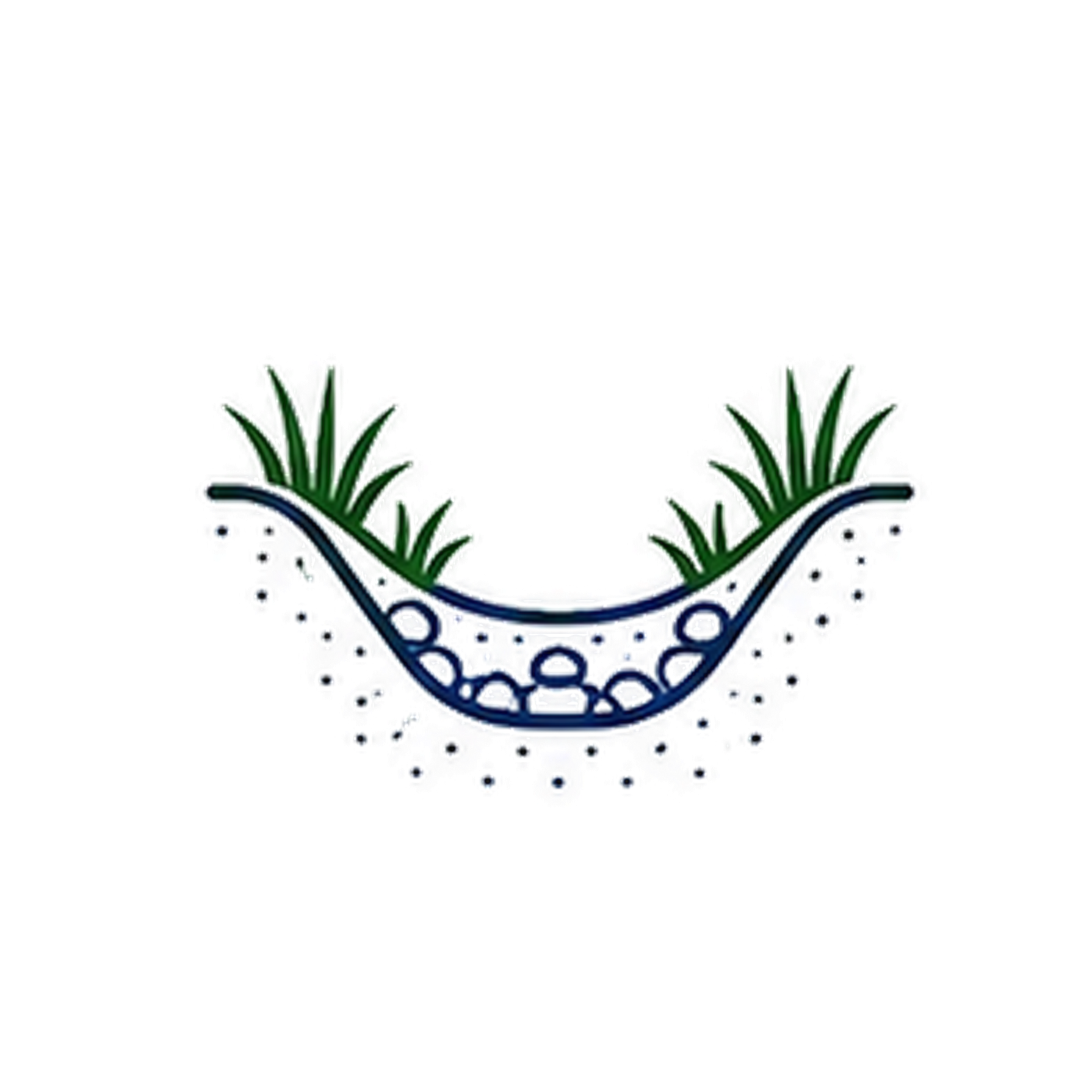 A stylized illustration of a basket filled with green plants or herbs, with some white berries or flowers around it.