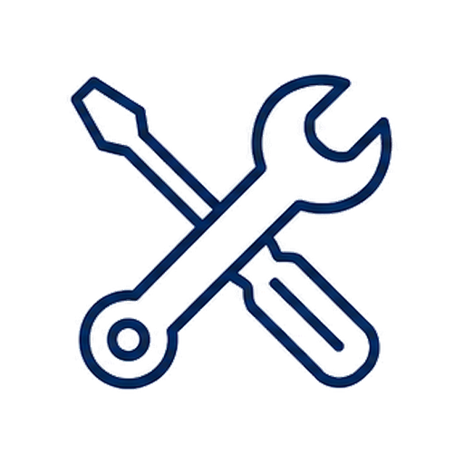 Icon of a wrench and screwdriver crossed.