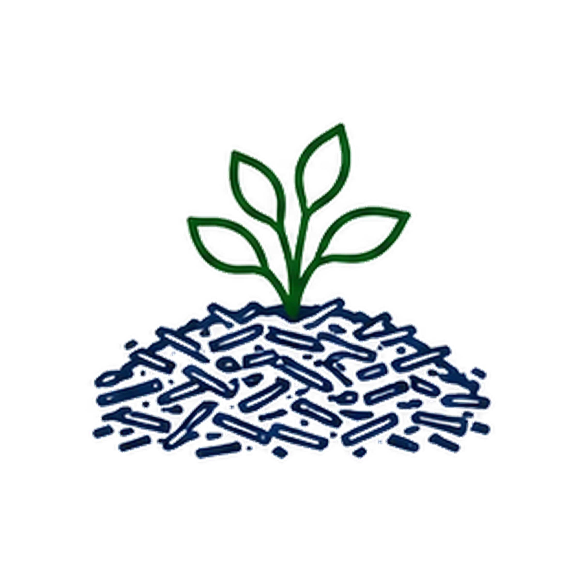 A neon sign of a green plant with leaves, mounted on a black background.
