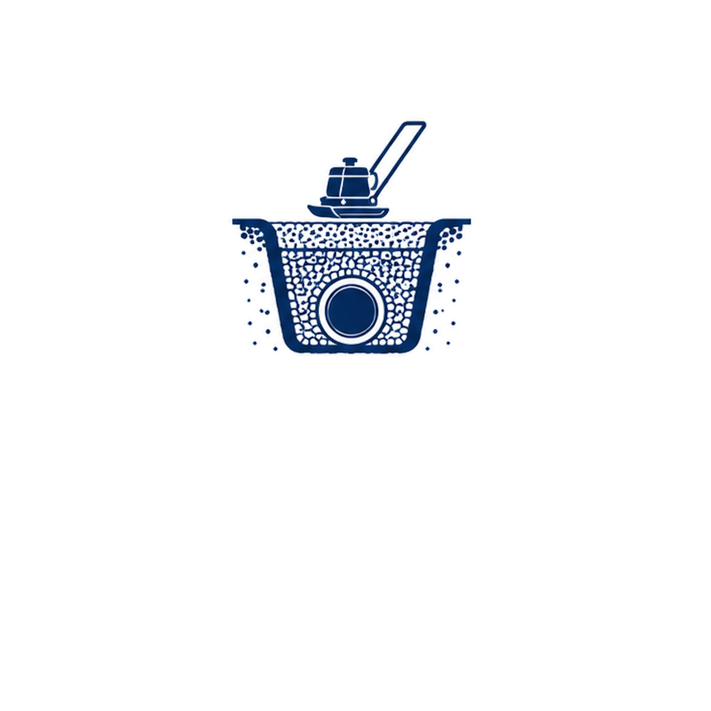 Illustration of a shopping cart with a vacuum cleaner inside.