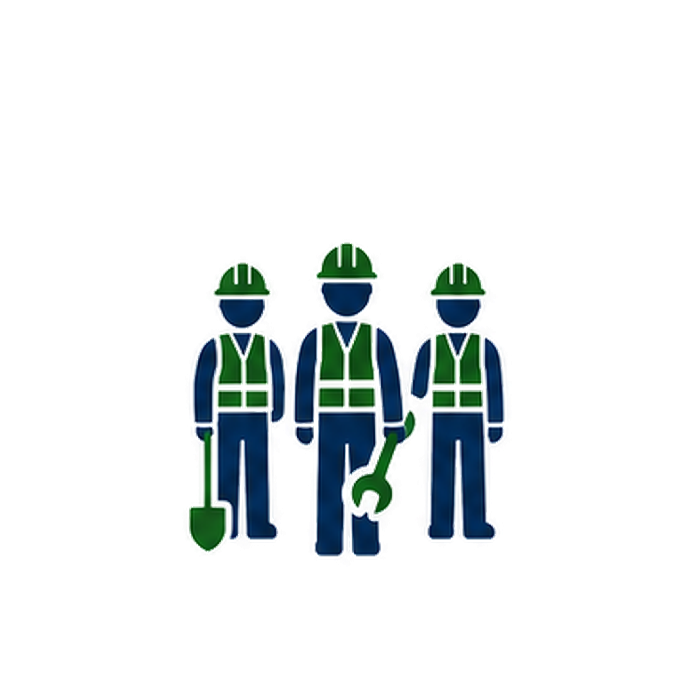 A digital illustration of workers wearing safety helmets and vests, with dollar signs, representing construction or labor economics.