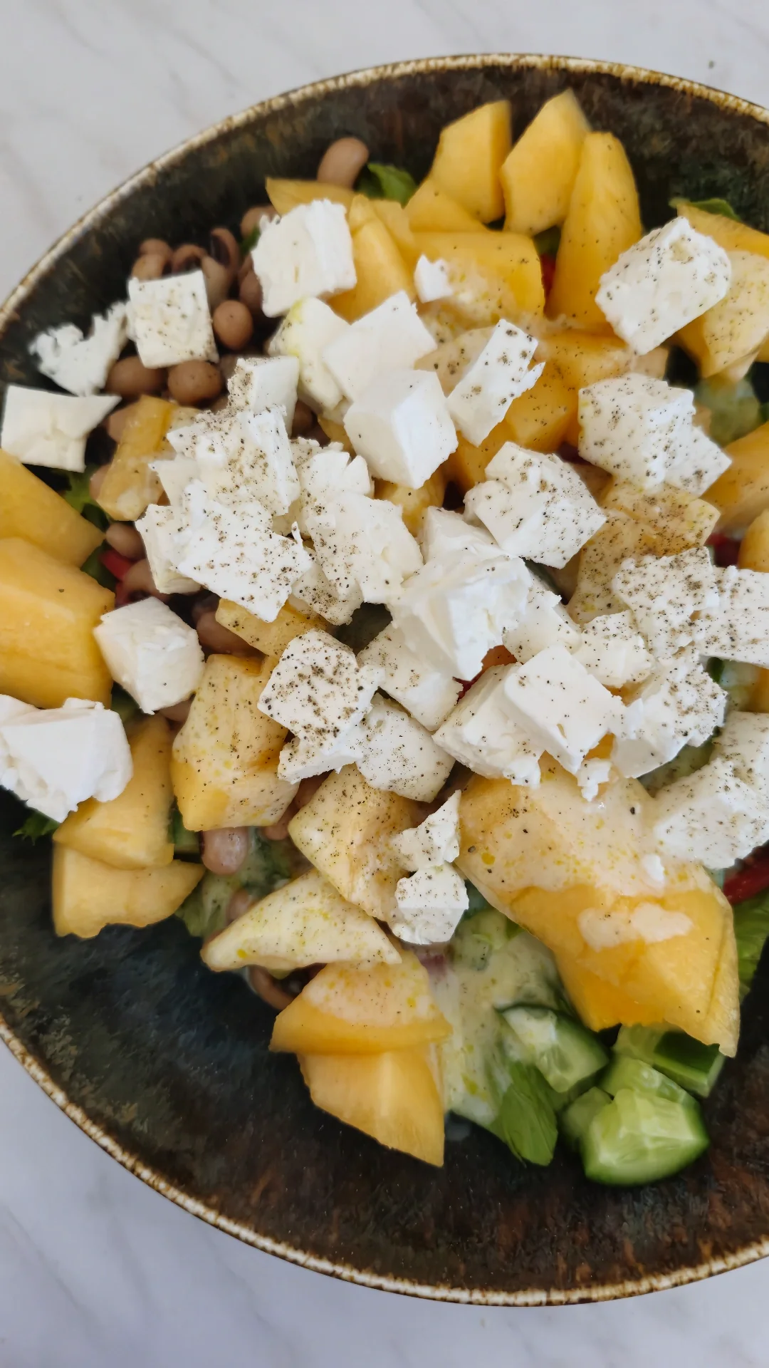 Zomerse meloensalade met feta
