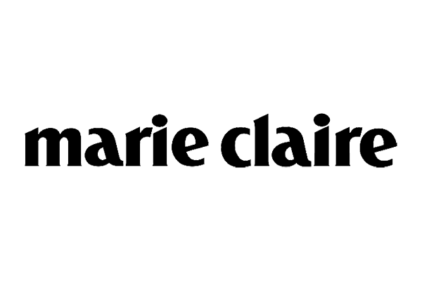 Marie Claire logo in black font on a white background.