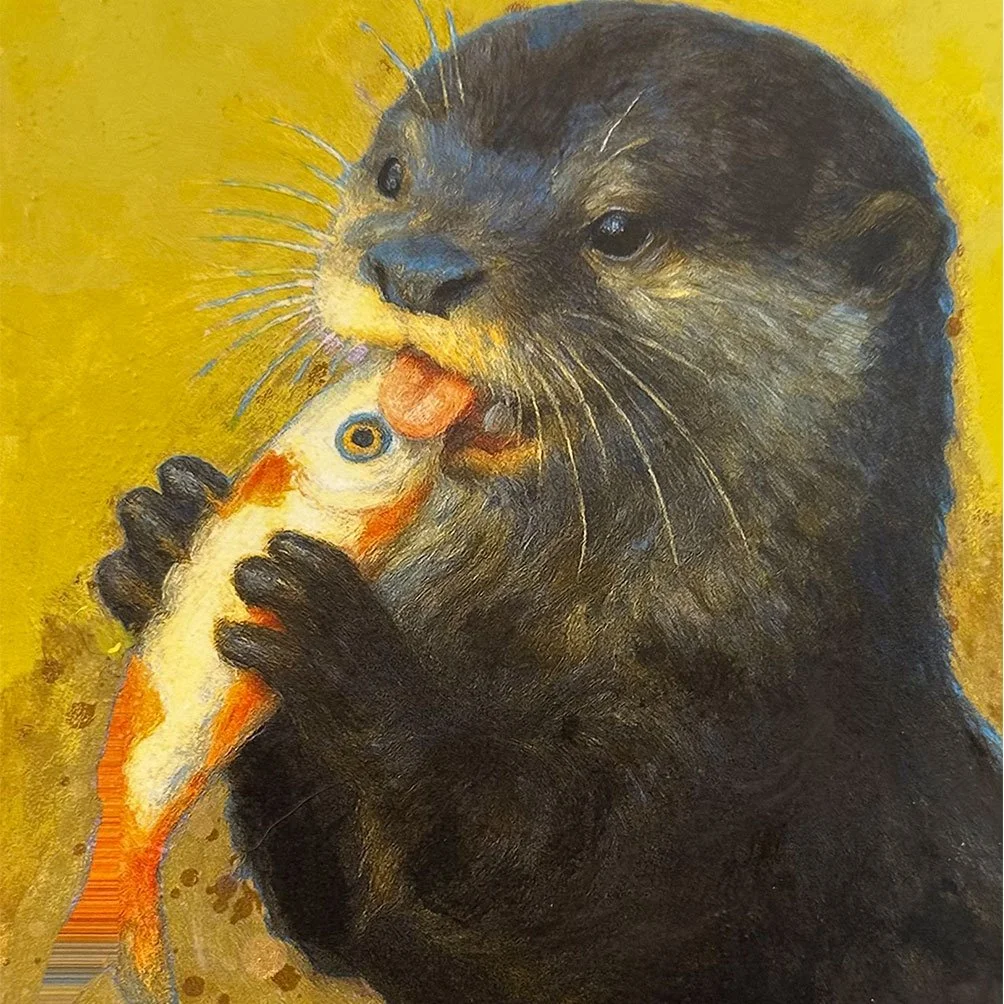 otter-and-koi-2026-detail-karen-olsen-dunn-original-painting.jpg