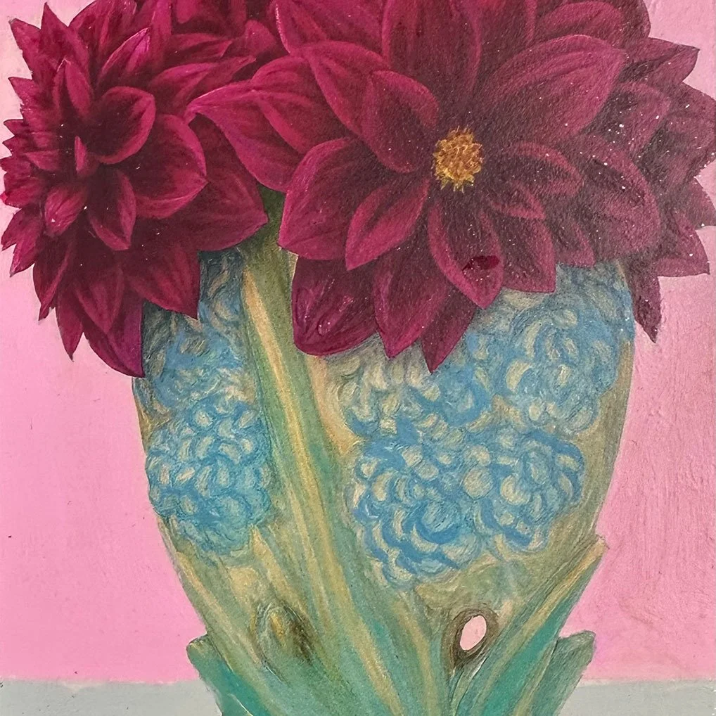 last-of-the-dahlia-in-a-mccoy-vase-2025-detail-karen-olsen-dunn-original-painting.jpg