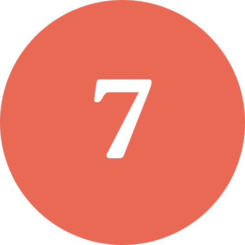 A red circle with the white number 7 in the center.