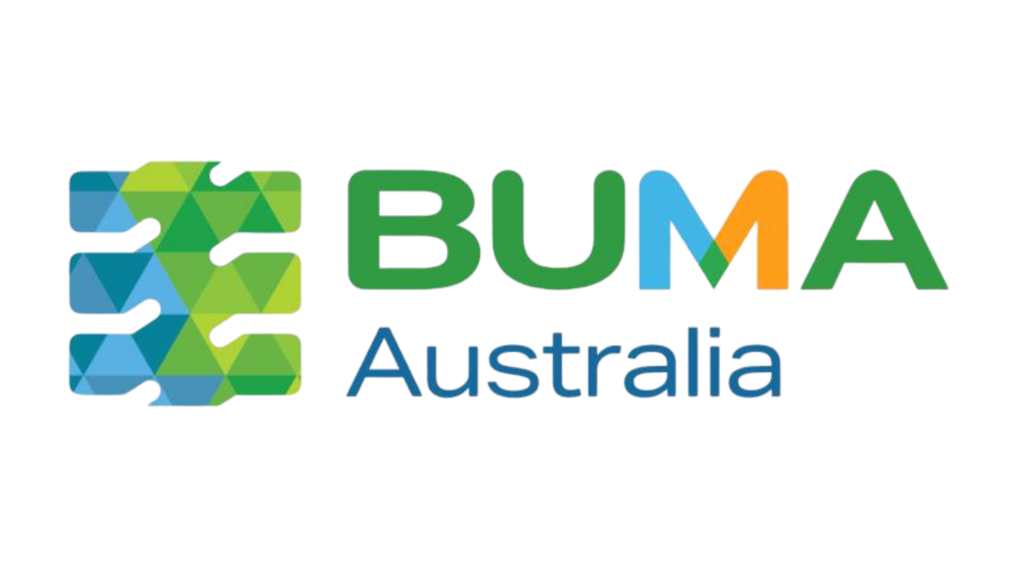 Colorful logo for E bubna Australia with a geometric design on the left and the words 'E BUM Australia' in multicolored text.