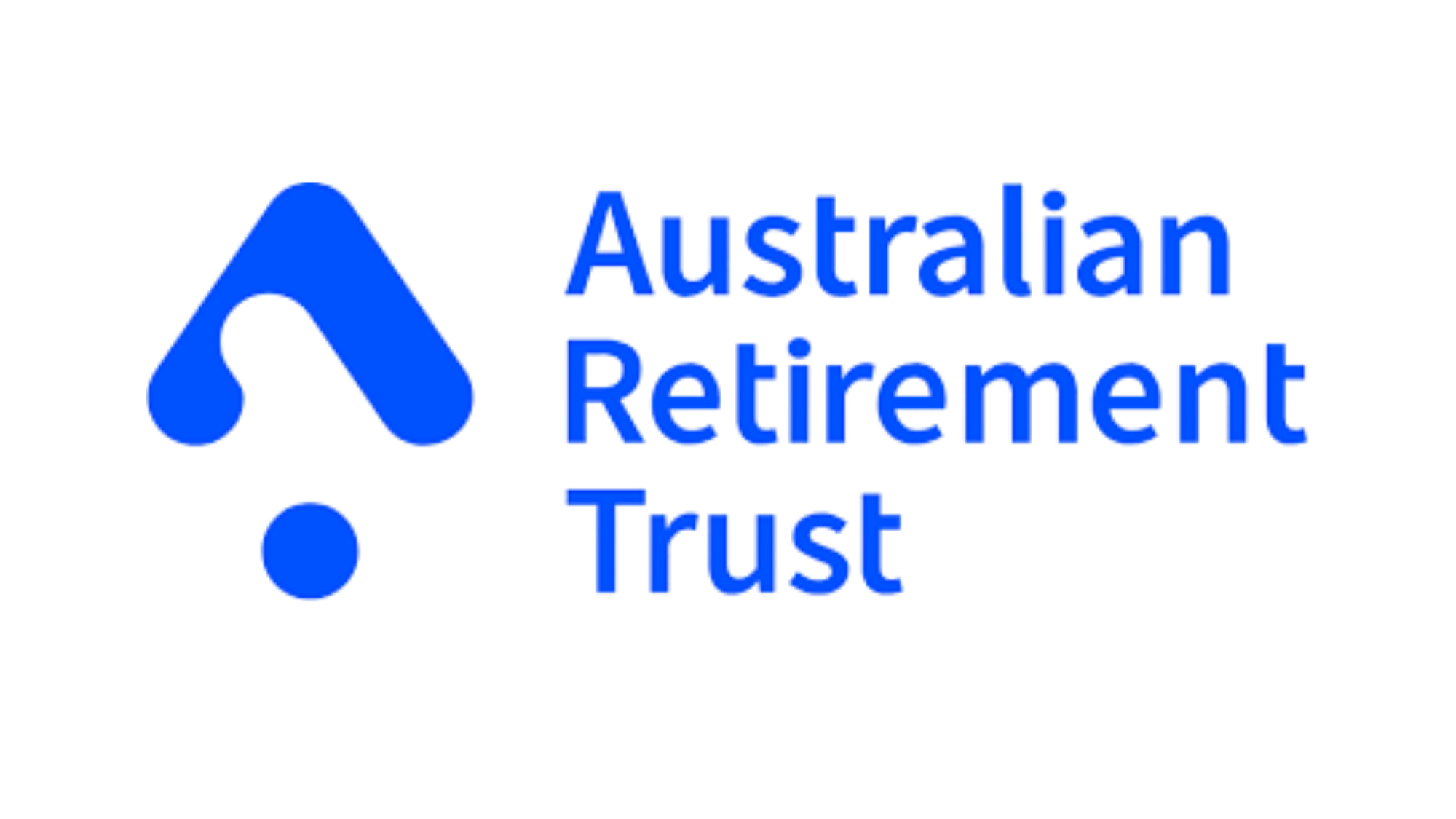 Blue logo with a stylized letter A and the words "Australian Retirement Trust"
