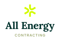 All Energy Contracting logo with a green asterisk symbol and green text that says "All Energy Contracting".