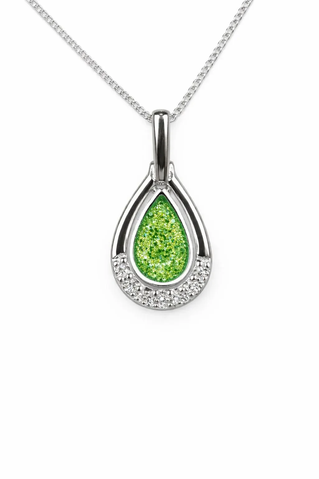 Sterling Silver Pendant With CZ Stones