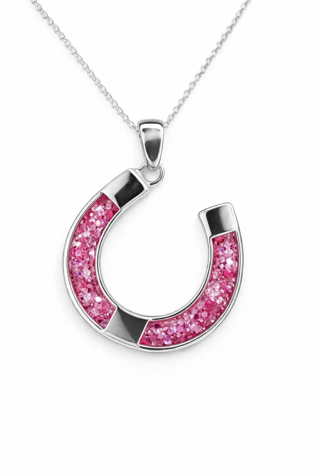 Sterling Silver Horseshoe  Pendant. Ashes or Hair  15mm