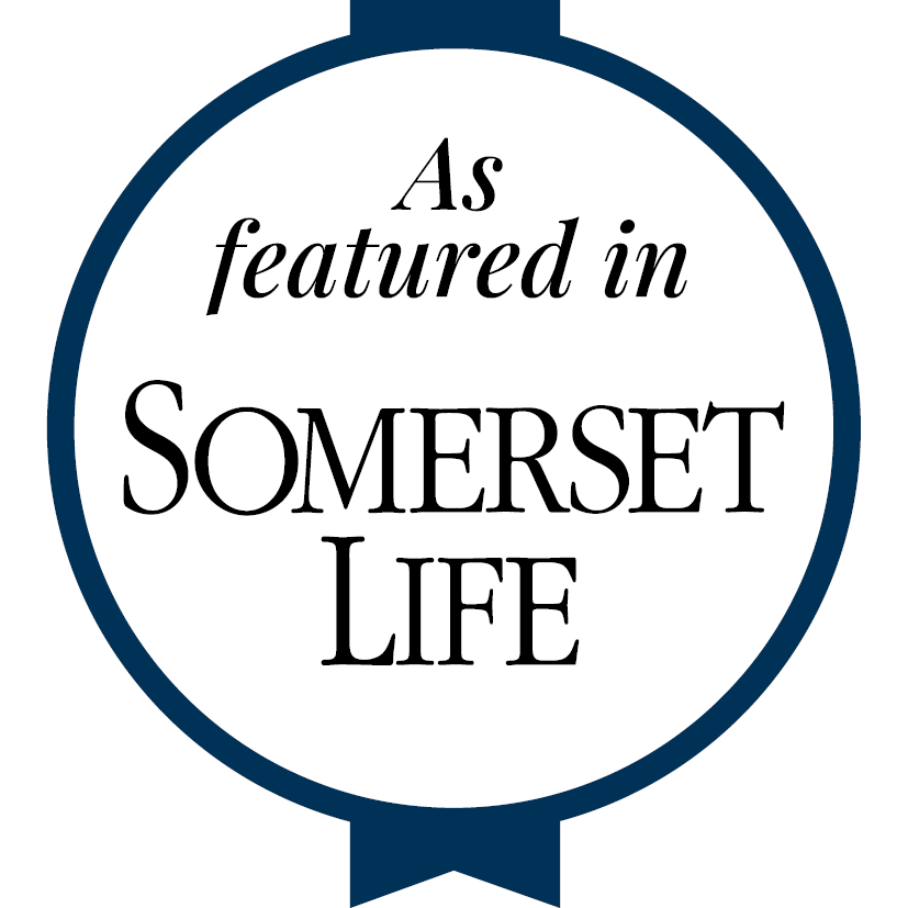 Badge with the text 'As featured in SOMERSET LIFE' inside a circular border