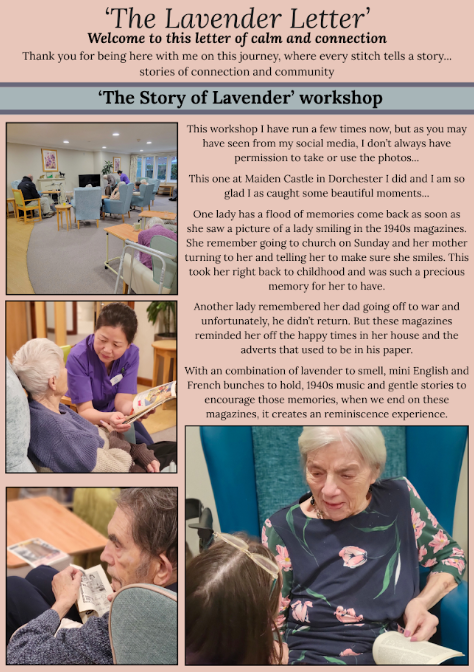 Pink A4 page with text and images showing preview of  March 2026 newsletter by Fabric Sewn Beautiful