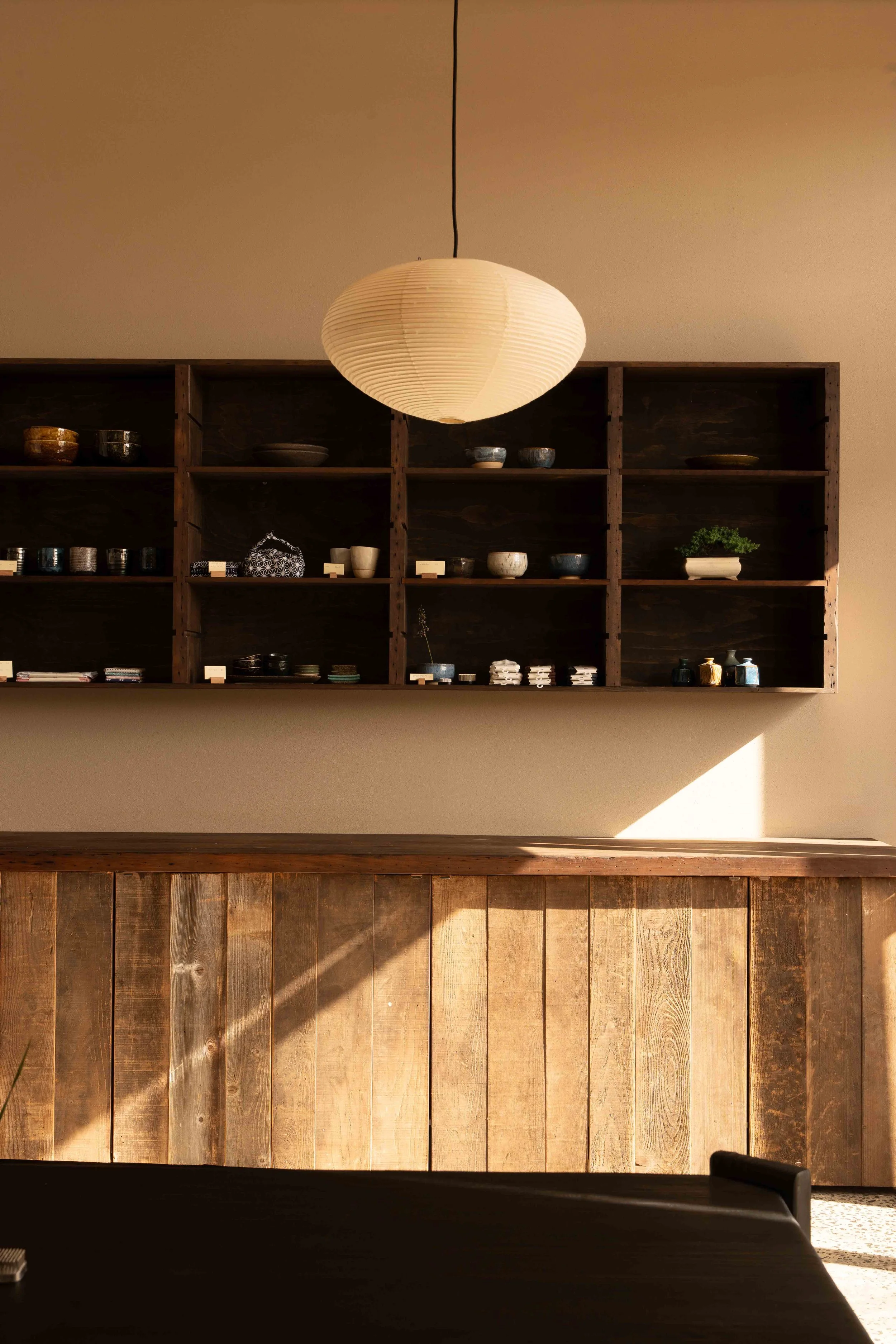 Interior view of retail cafe space at Japanese inspired koko studio in Erina, Central Coast.