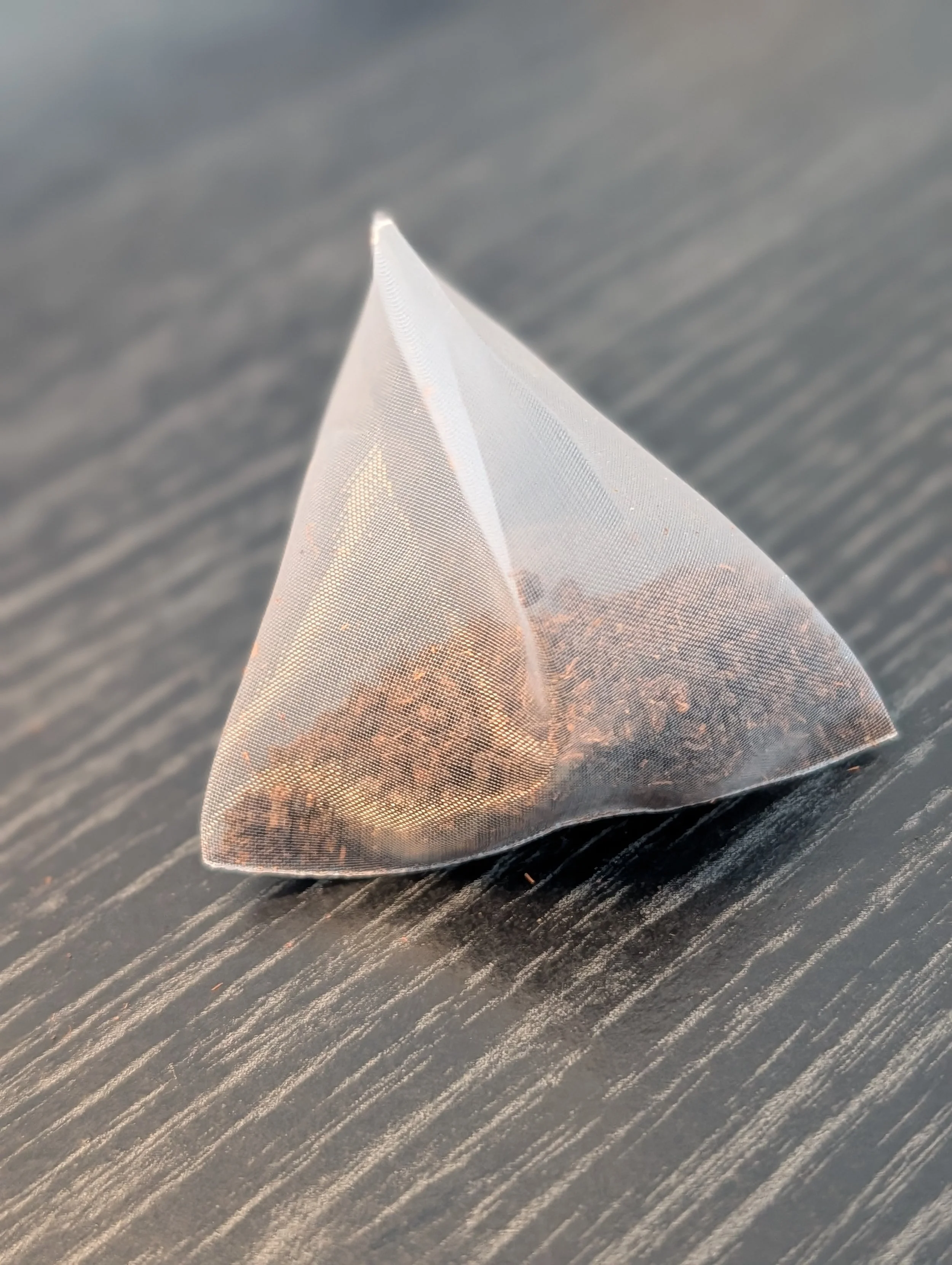Plastic free pyramid teabag