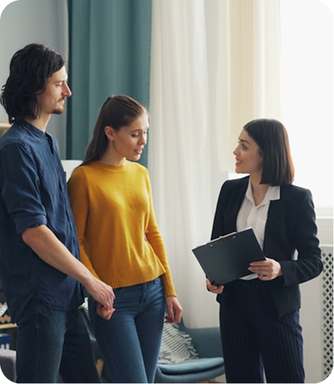 Fixed-fee conveyancing solicitor meeting with a client