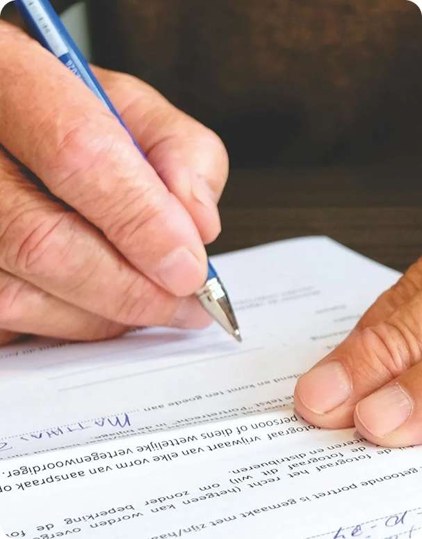 Solicitor reviewing important documents