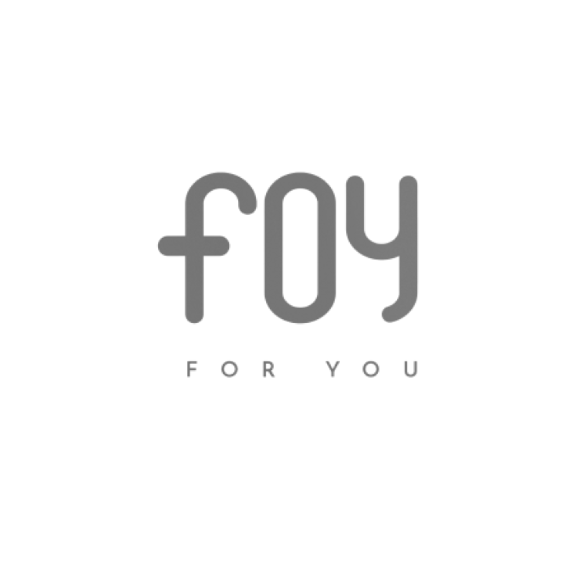 Partial view of a sign that says 'You' in large gray letters, with smaller text underneath reading 'for you'.