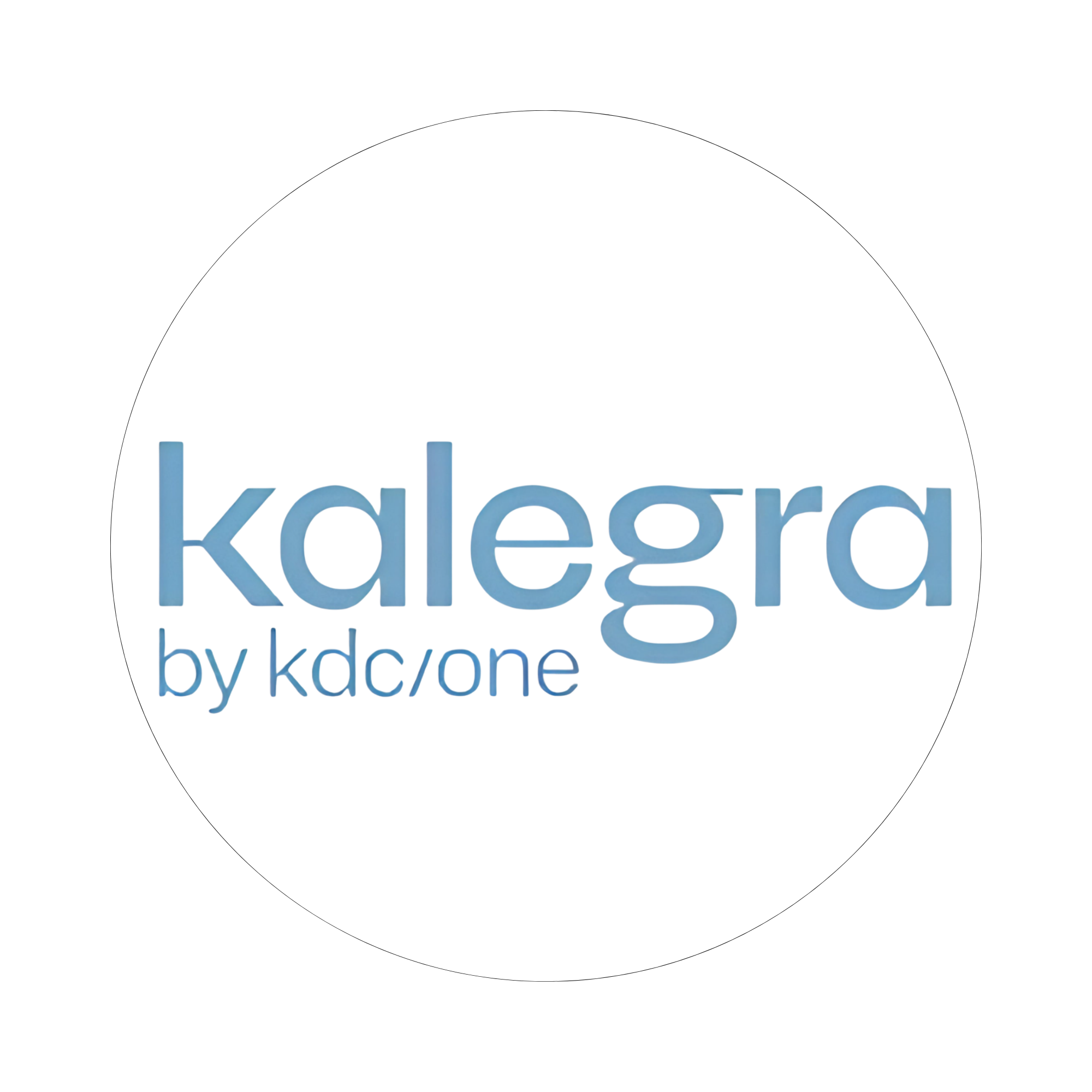 Close-up of a white sphere with blue text that reads 'kalesa by kd/con'.