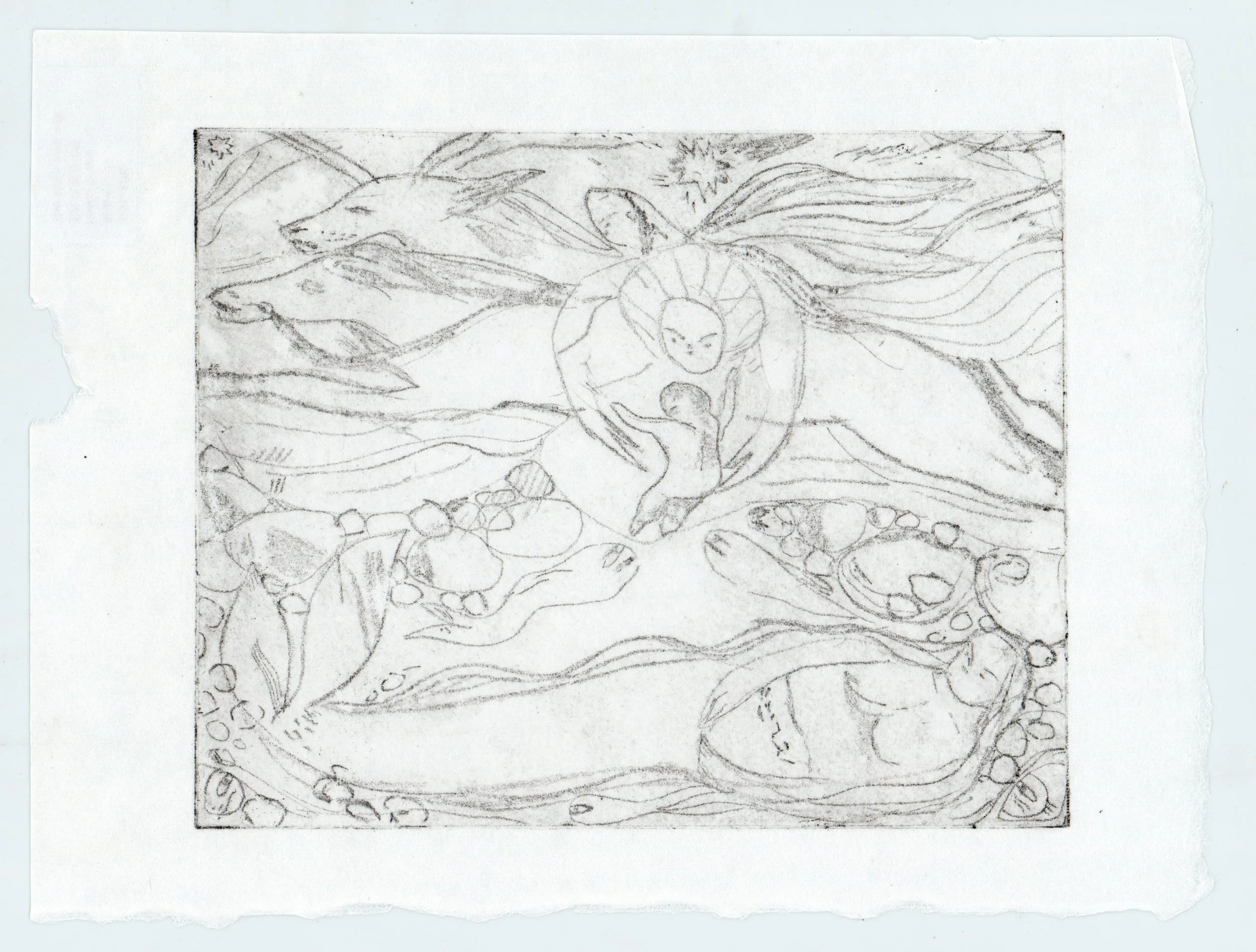 After Blake, Soft Ground Etching