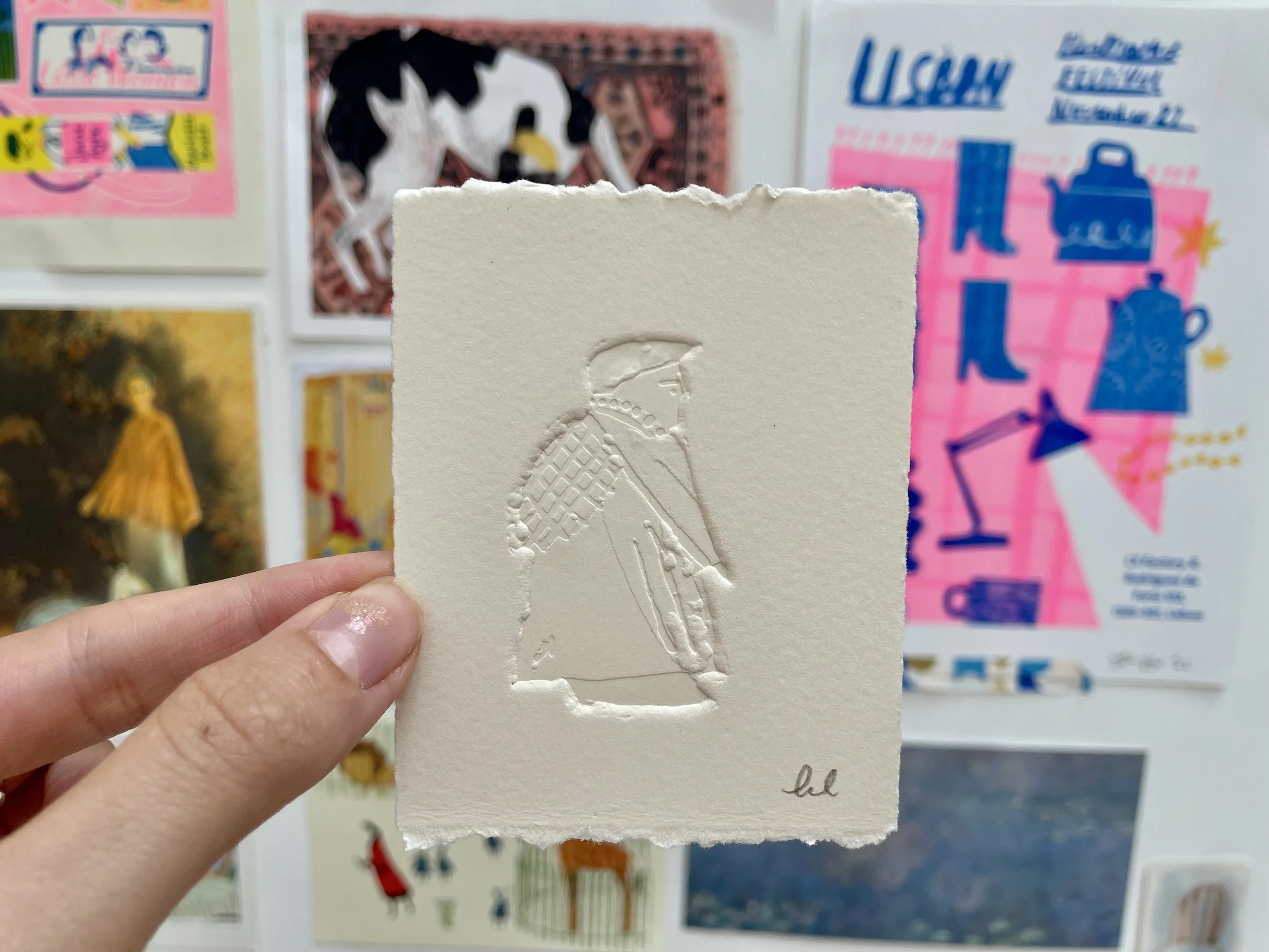Limited Edition Embossed Print - Fisherman