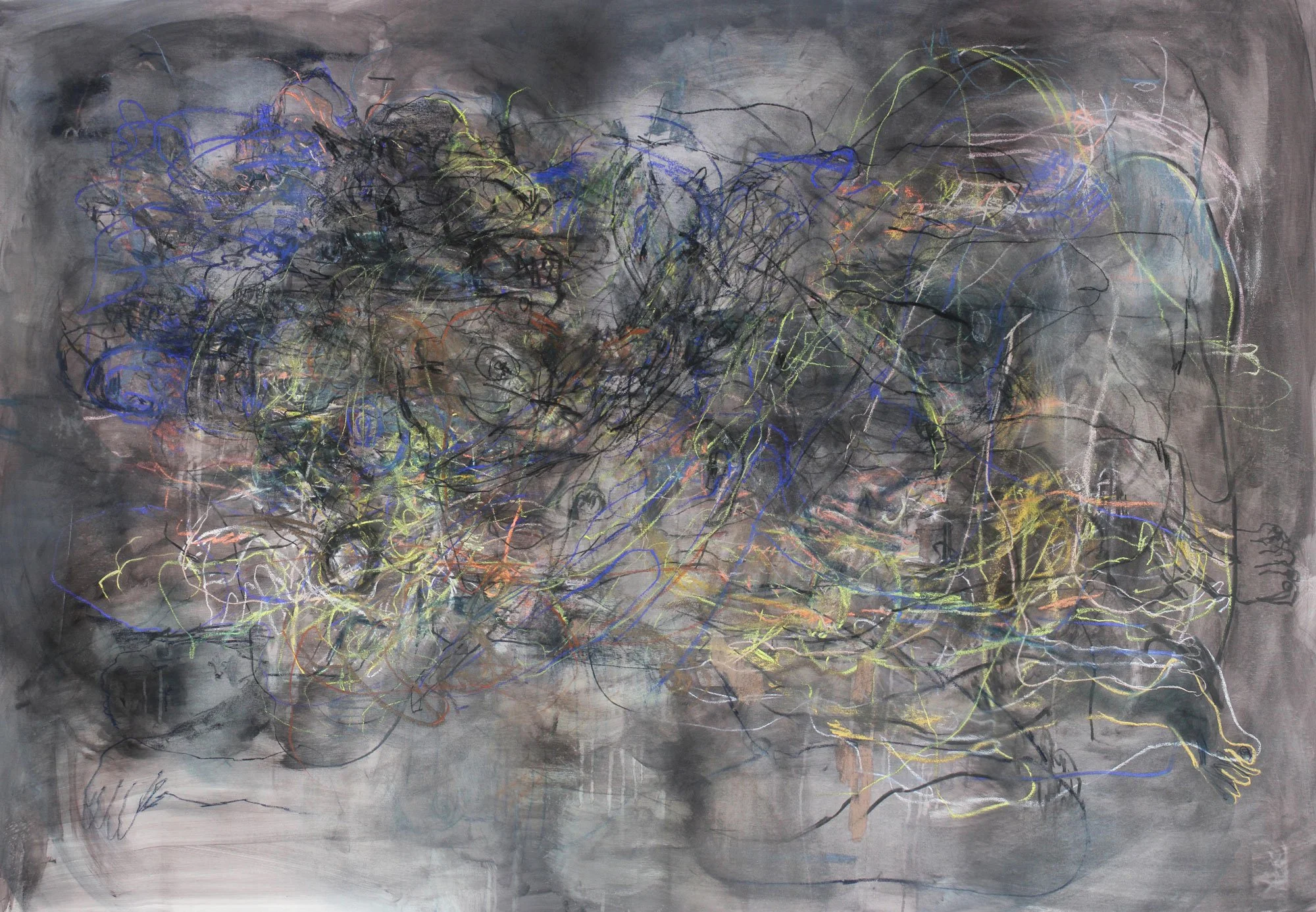 'Body In Layers 2' (2023) | Pastel and acrylic on canvas | 195 x 135cm -SOLD-