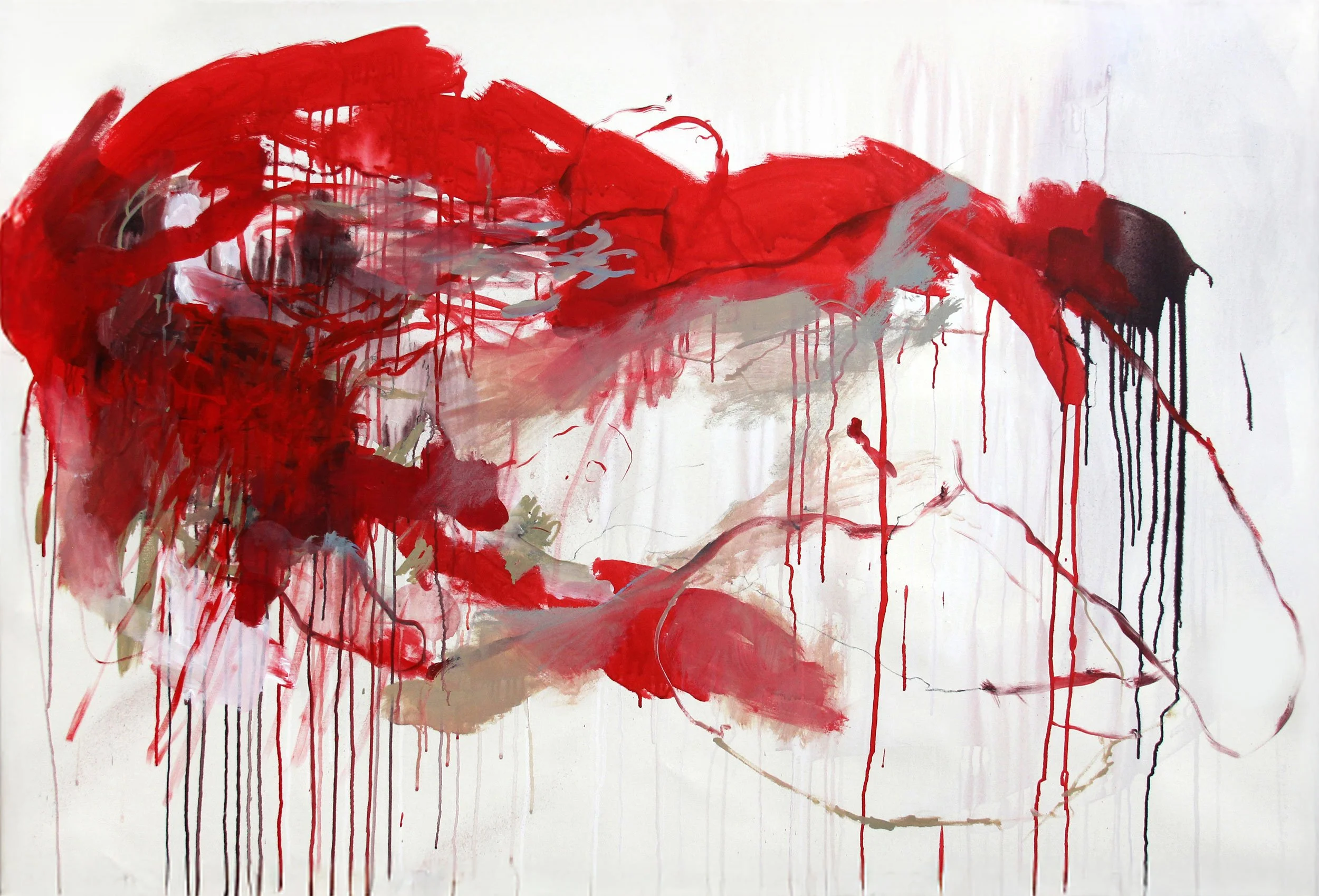 'Bleeding Scars Are What Make Me Woman' (2025) | Acrylic on canvas | 110x 165cm