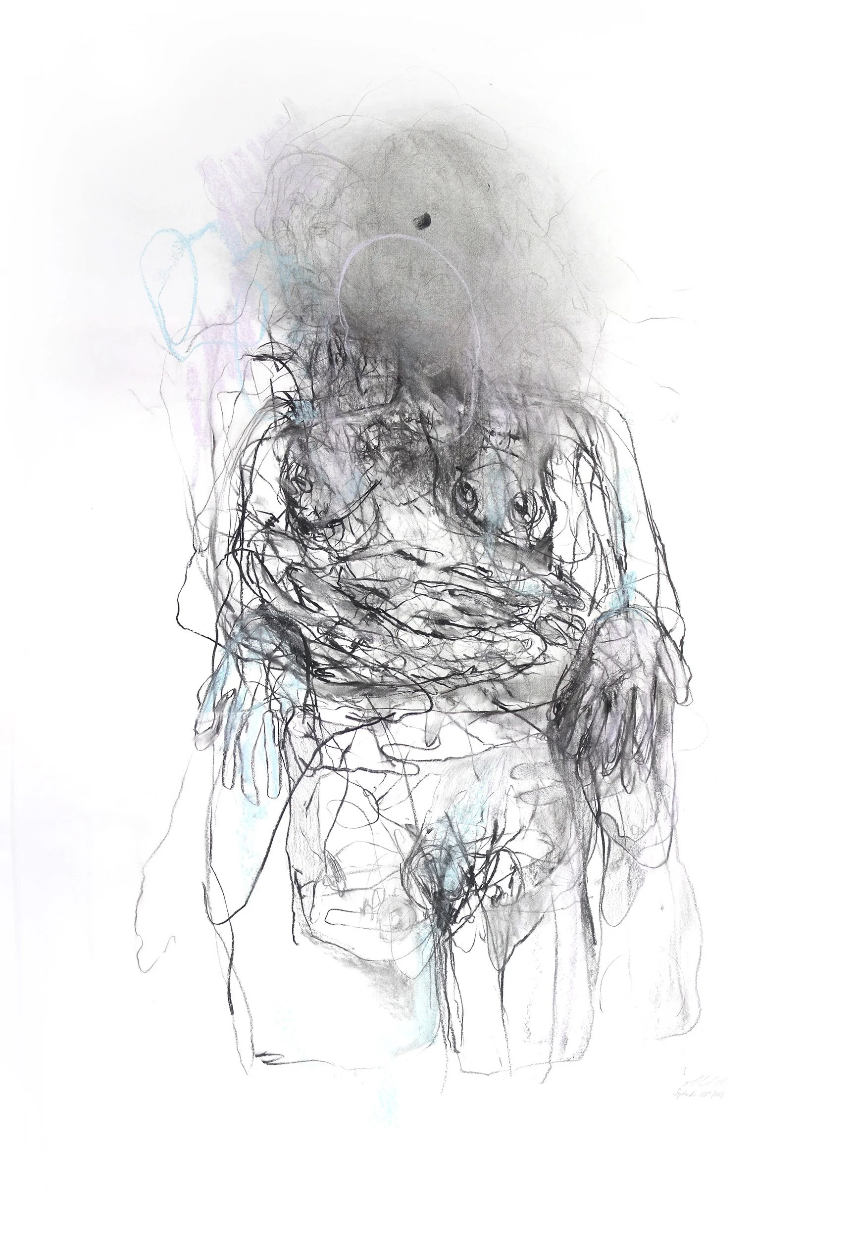 'This Is How Much I Love You' (2024) | Charcoal and pastel on canvas | 100 x 150cm