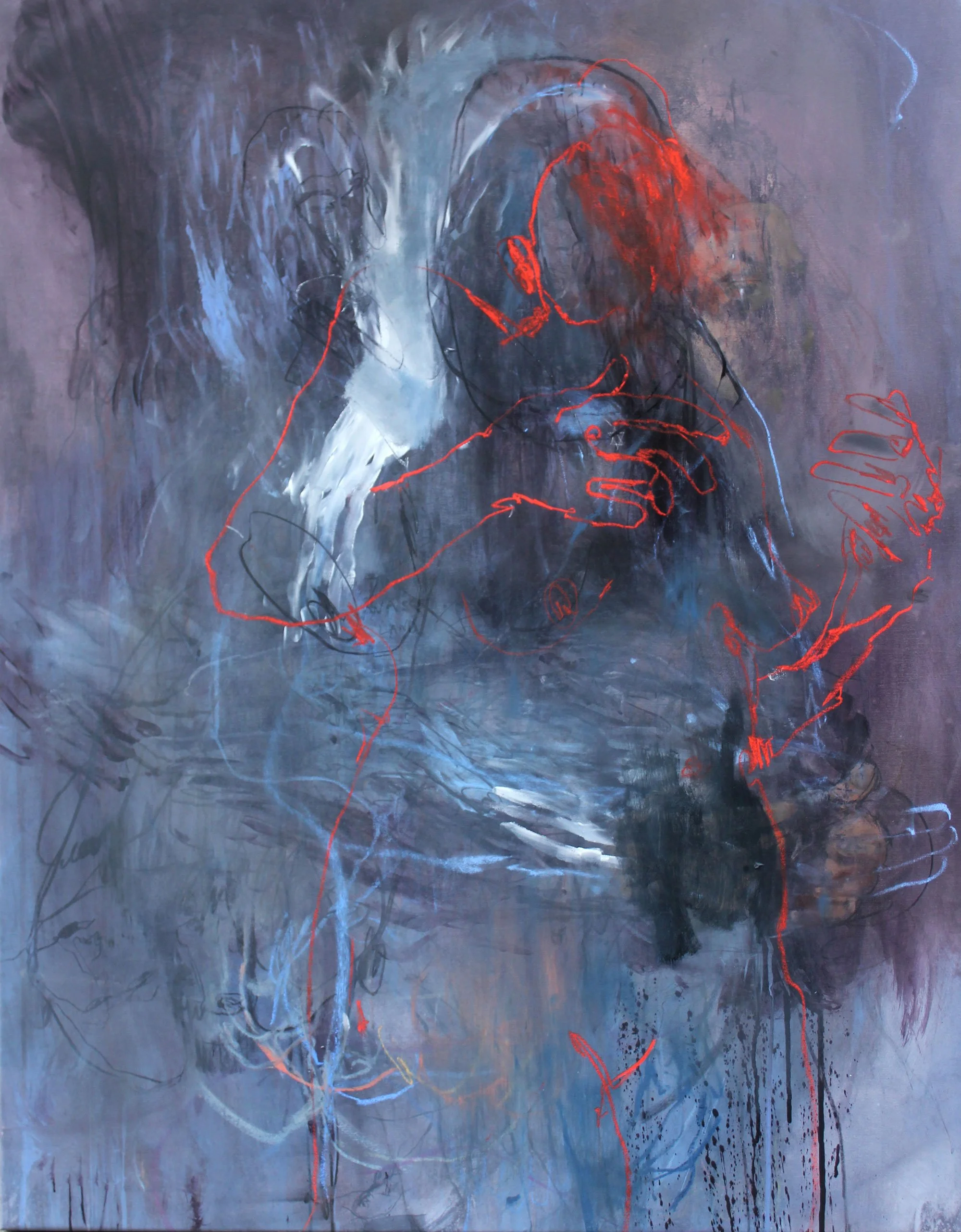 ' The Waste Land 2' (2024)  Oil, acrylic and pastel on canvas | 90 x 115cm -SOLD-