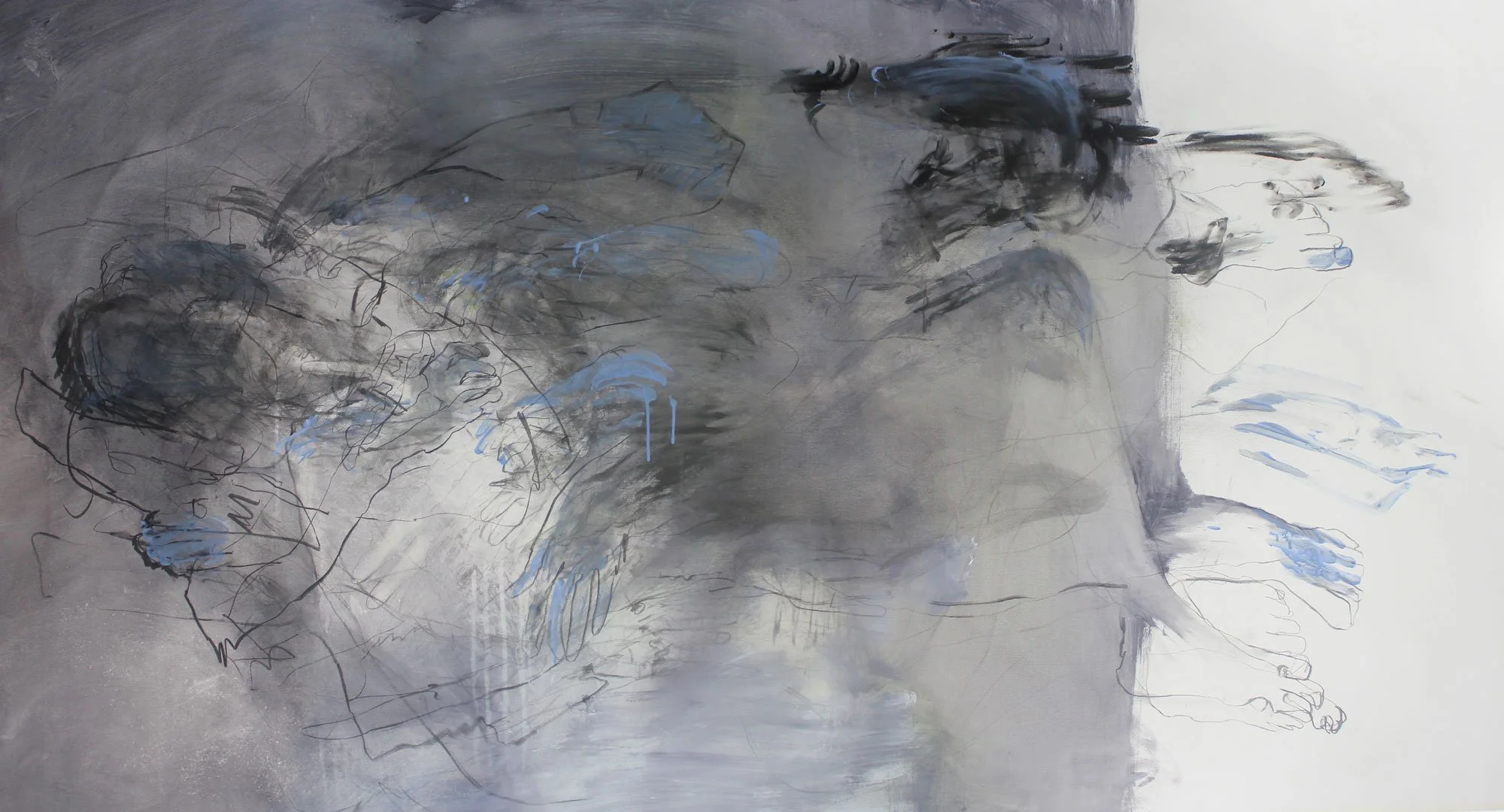 'Goodnight' (2024) | Acrylic and charcoal on canvas | 195 x 110cm