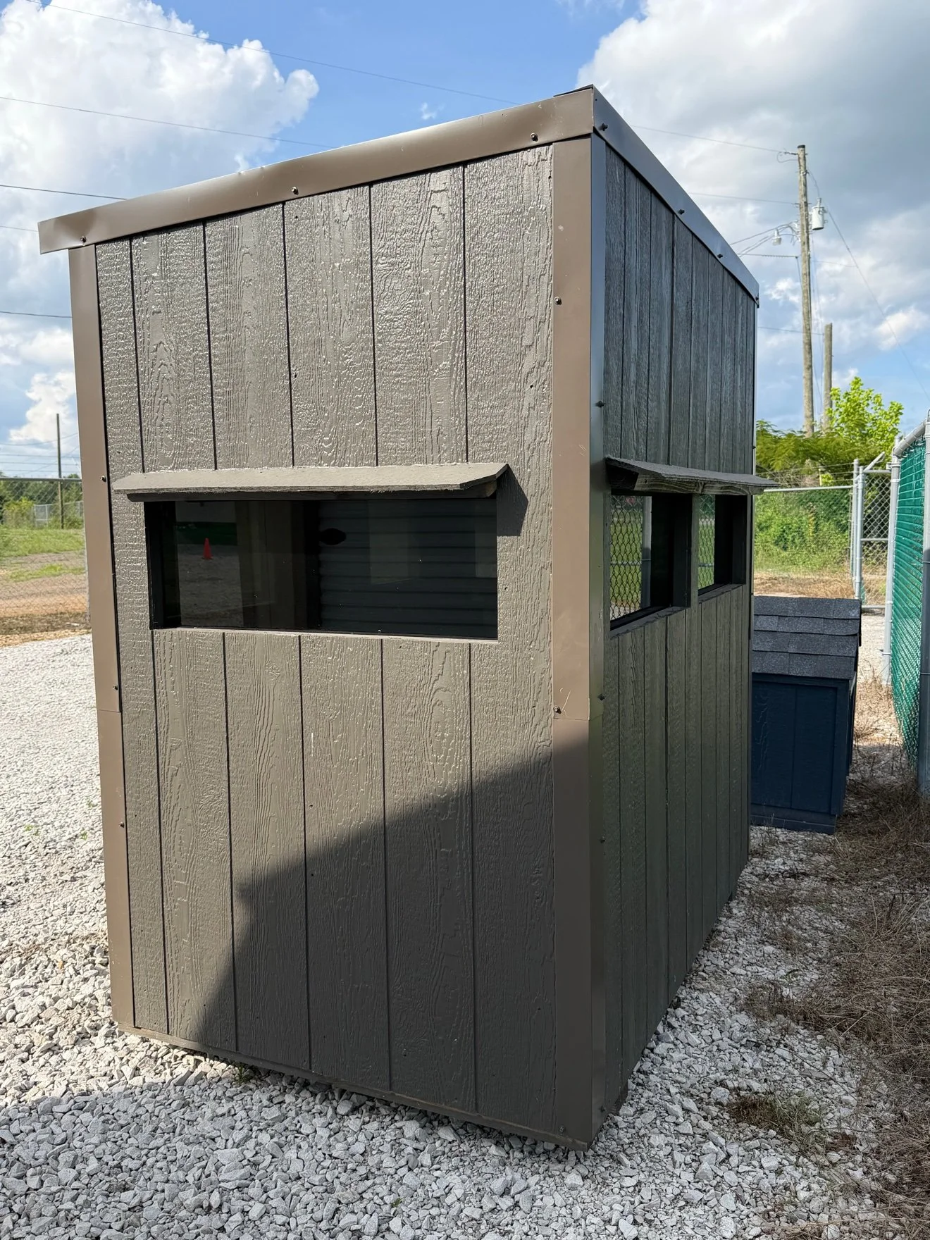 Two-Bay Garage on Concrete — White