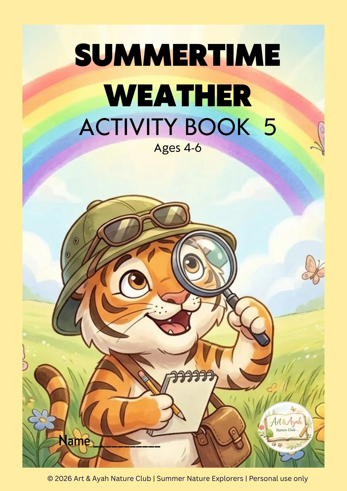 Summer Weather Activity Book | Ages 4–6 | Summer Nature Explorers
