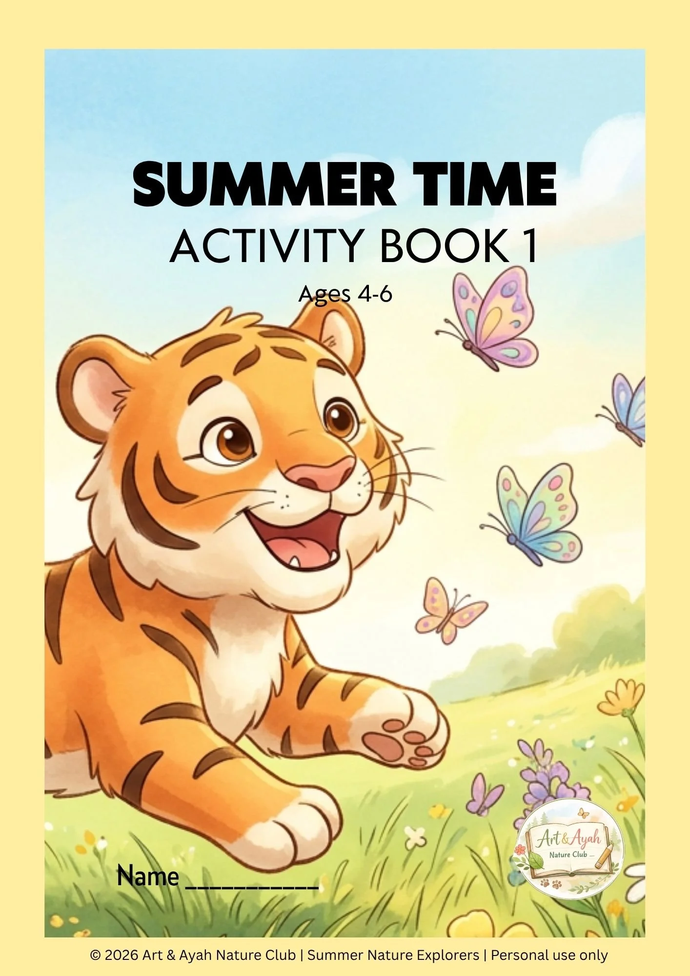 Summer Nature Explorers – Summertime Activity Book | Ages 4–6