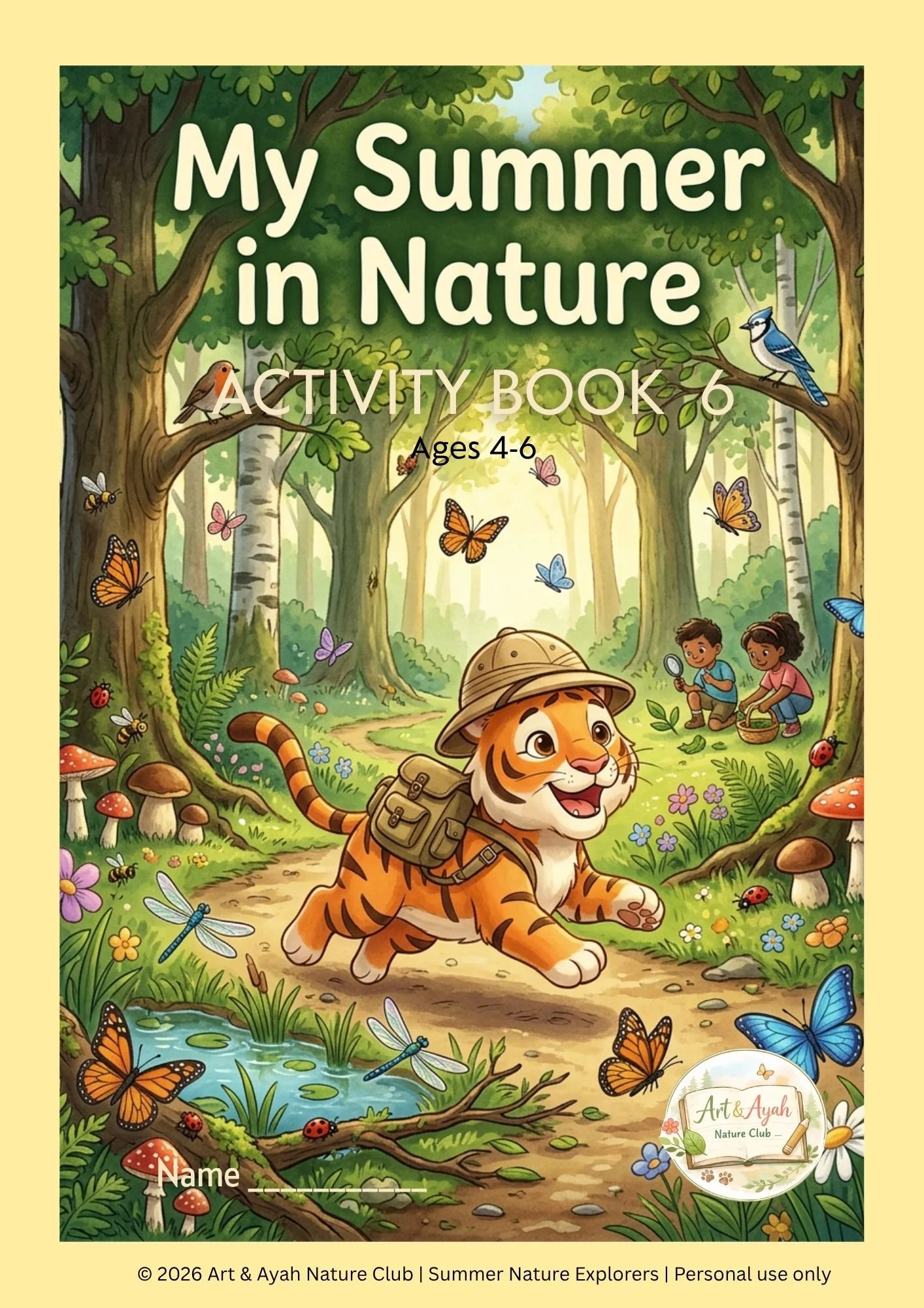 My Summer in Nature Activity Book | Ages 4–6 | Summer Nature Explorers