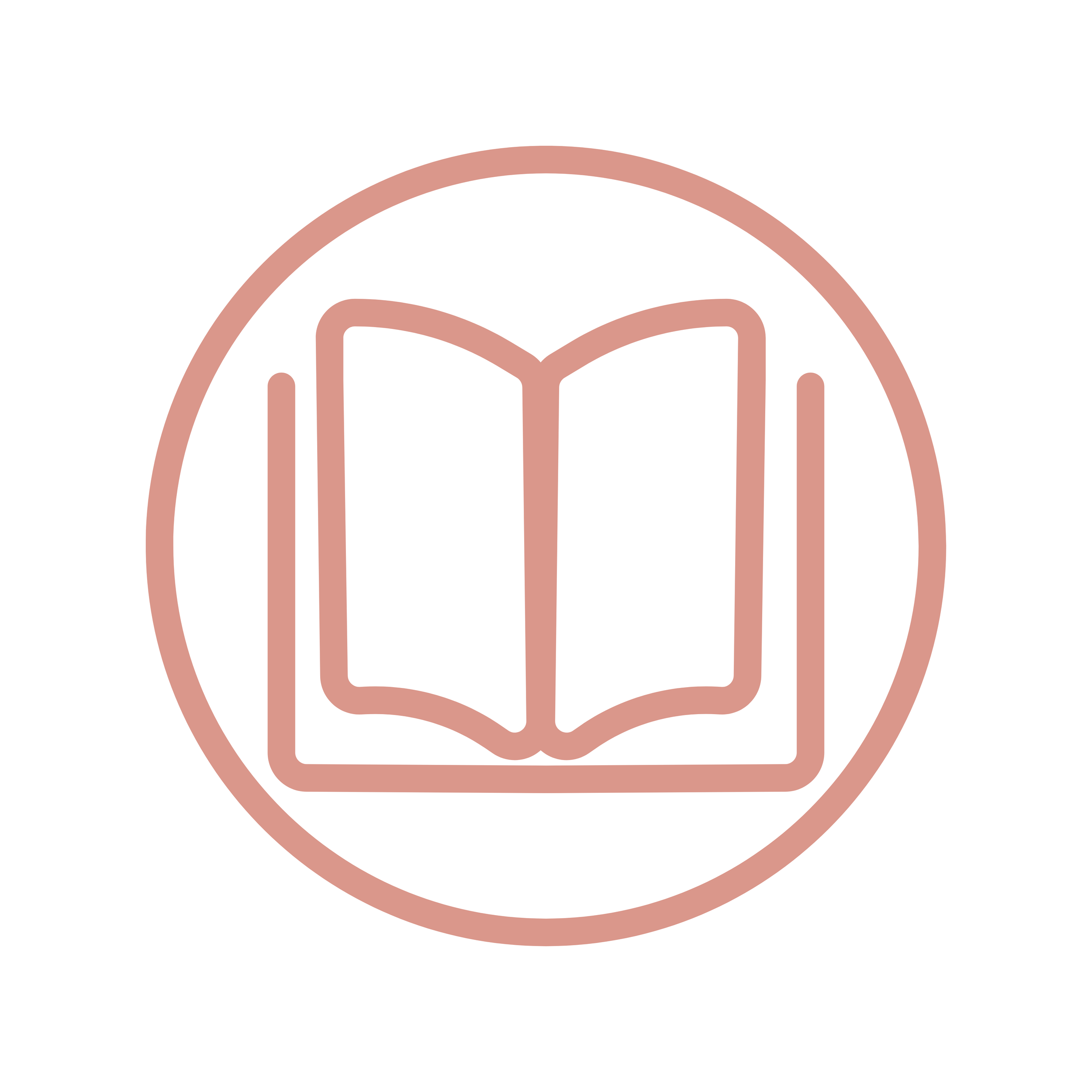 Outline of a human head with a brain inside, depicted in a minimalist line art style in light pink.