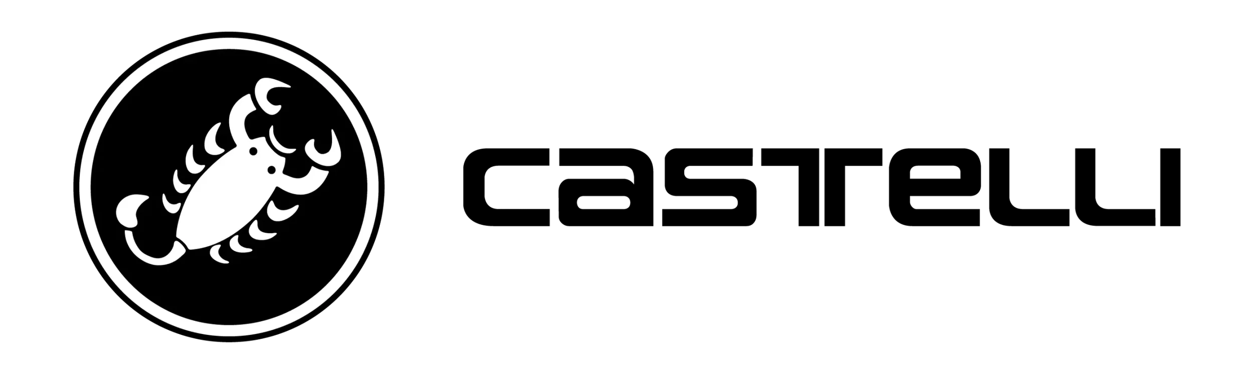 Castelli Cycling logo, featuring image of scorpion and wordmark 'Castelli'