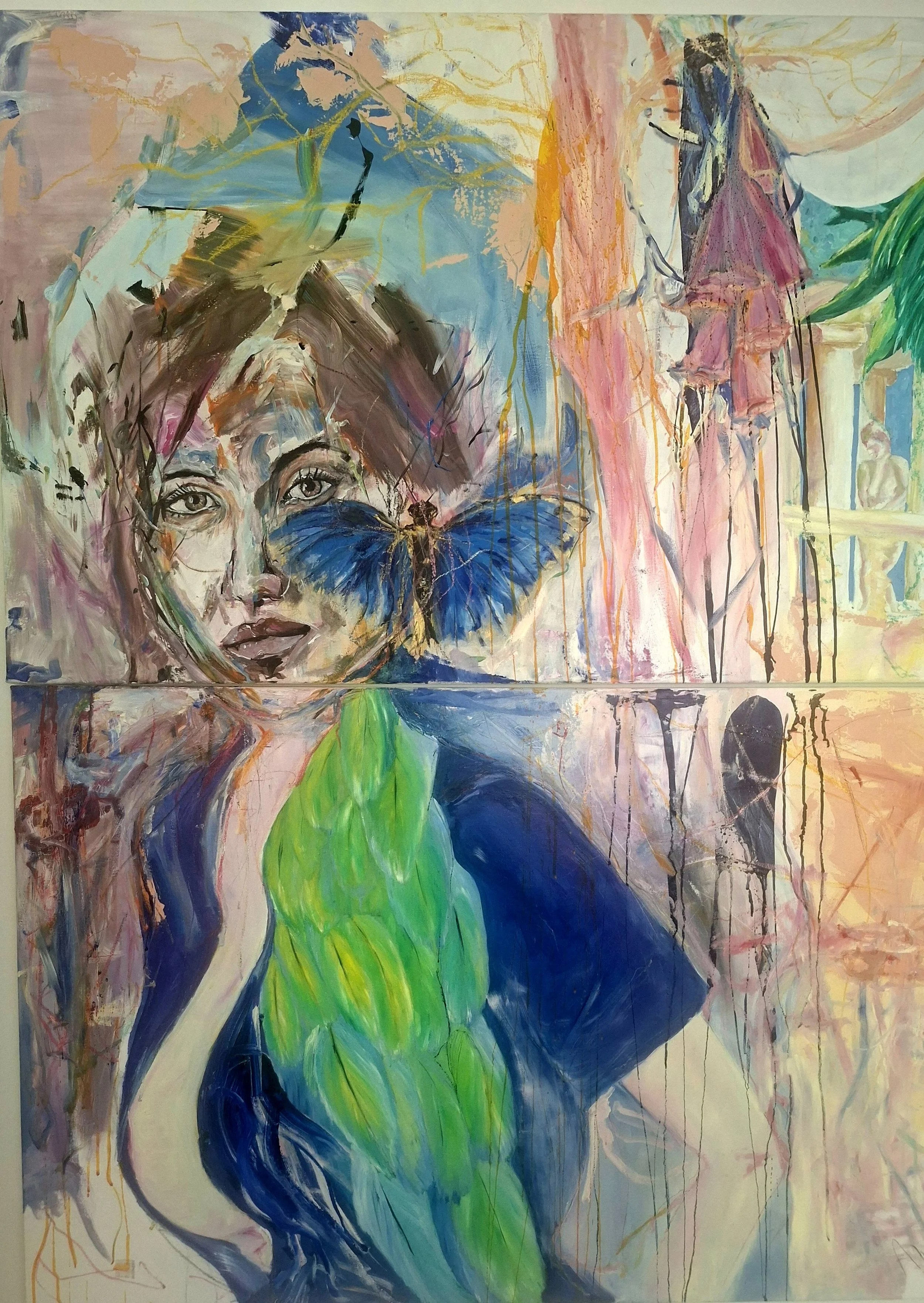 "Metamorphosis" -
Mixed media on canvas -
Diptych (2 panels) 120 x 80 cm each